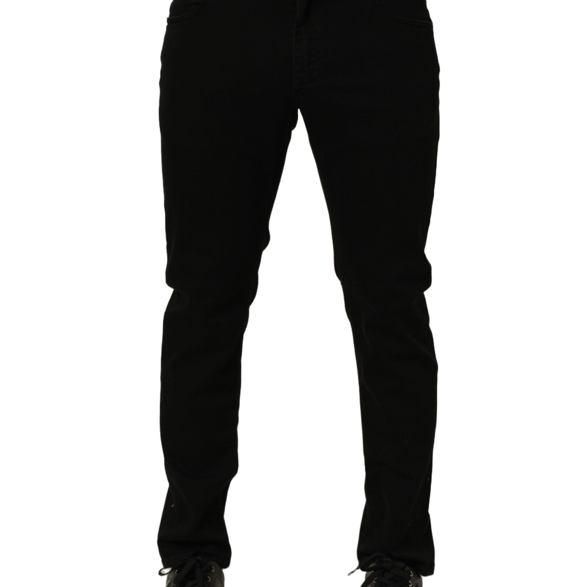 Dolce & Gabbana Black CottonStretch Regular Skinny Denim Jeans