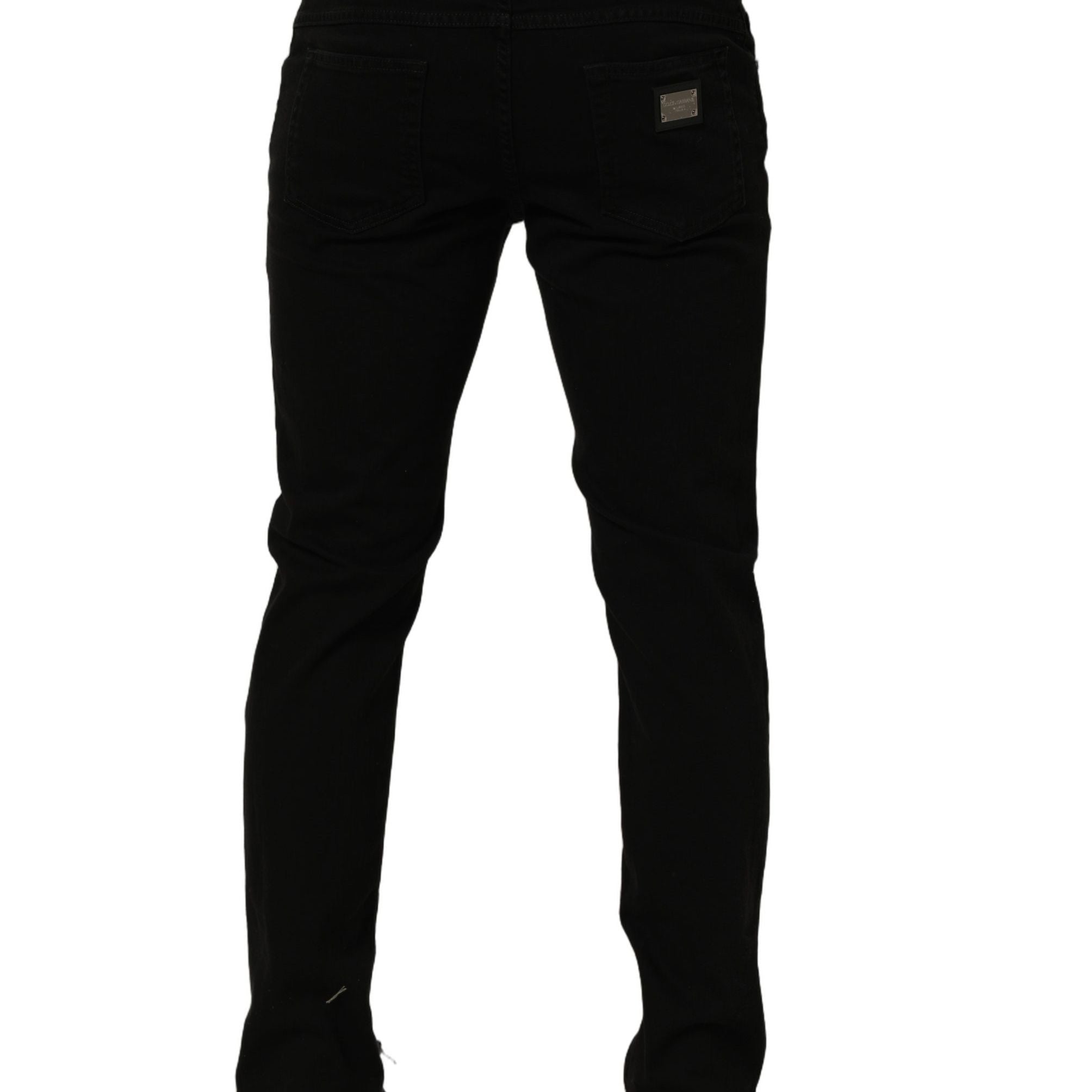 Dolce & Gabbana Black CottonStretch Regular Skinny Denim Jeans
