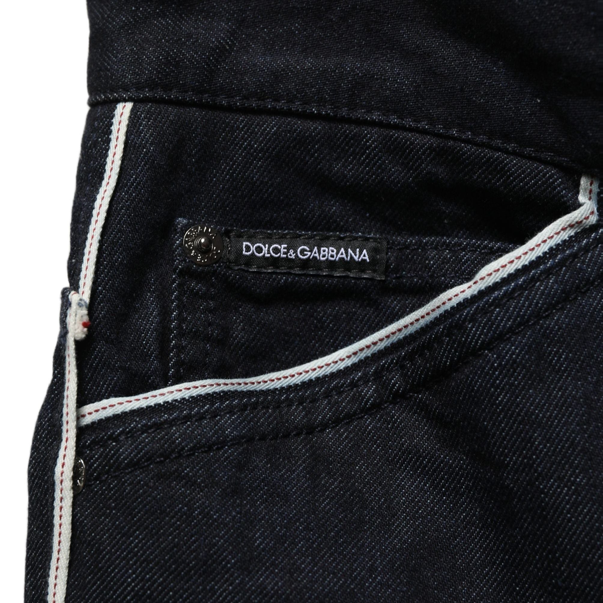 Dolce & Gabbana Black Cotton Stretch Straight Men Denim Jeans