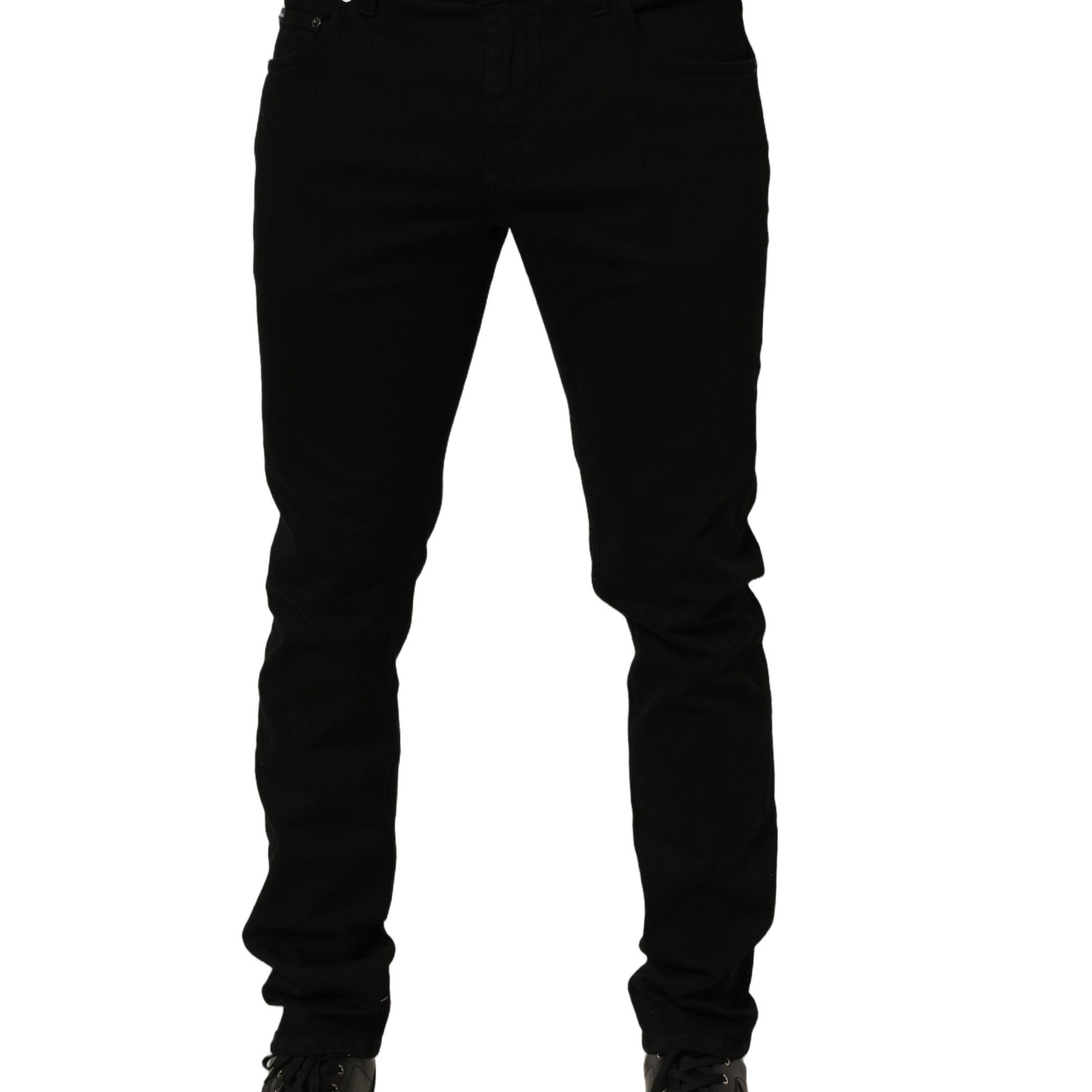 Dolce & Gabbana Black Cotton Stretch Skinny Denim Trouser Jeans