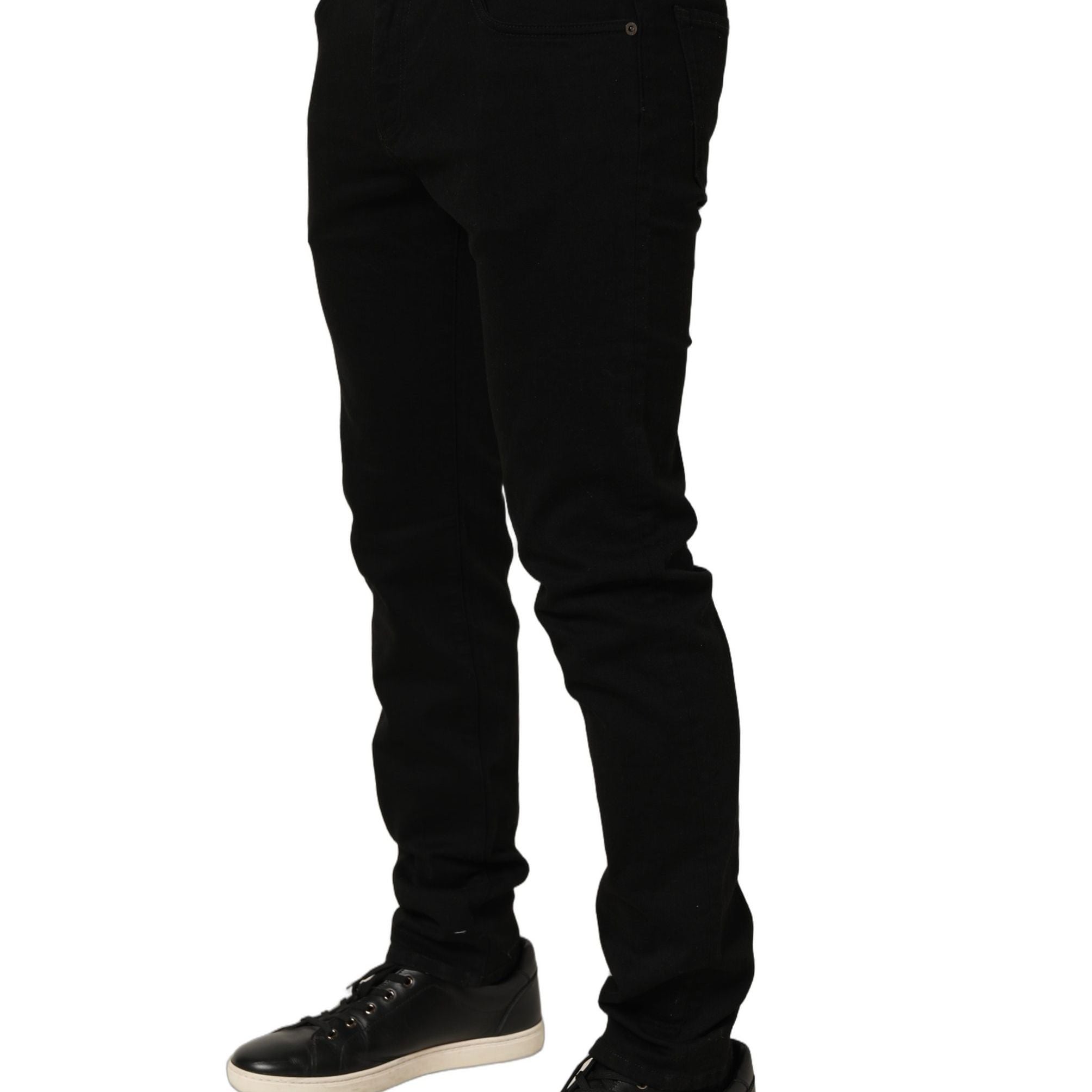 Dolce & Gabbana Black Cotton Stretch Skinny Denim Trouser Jeans