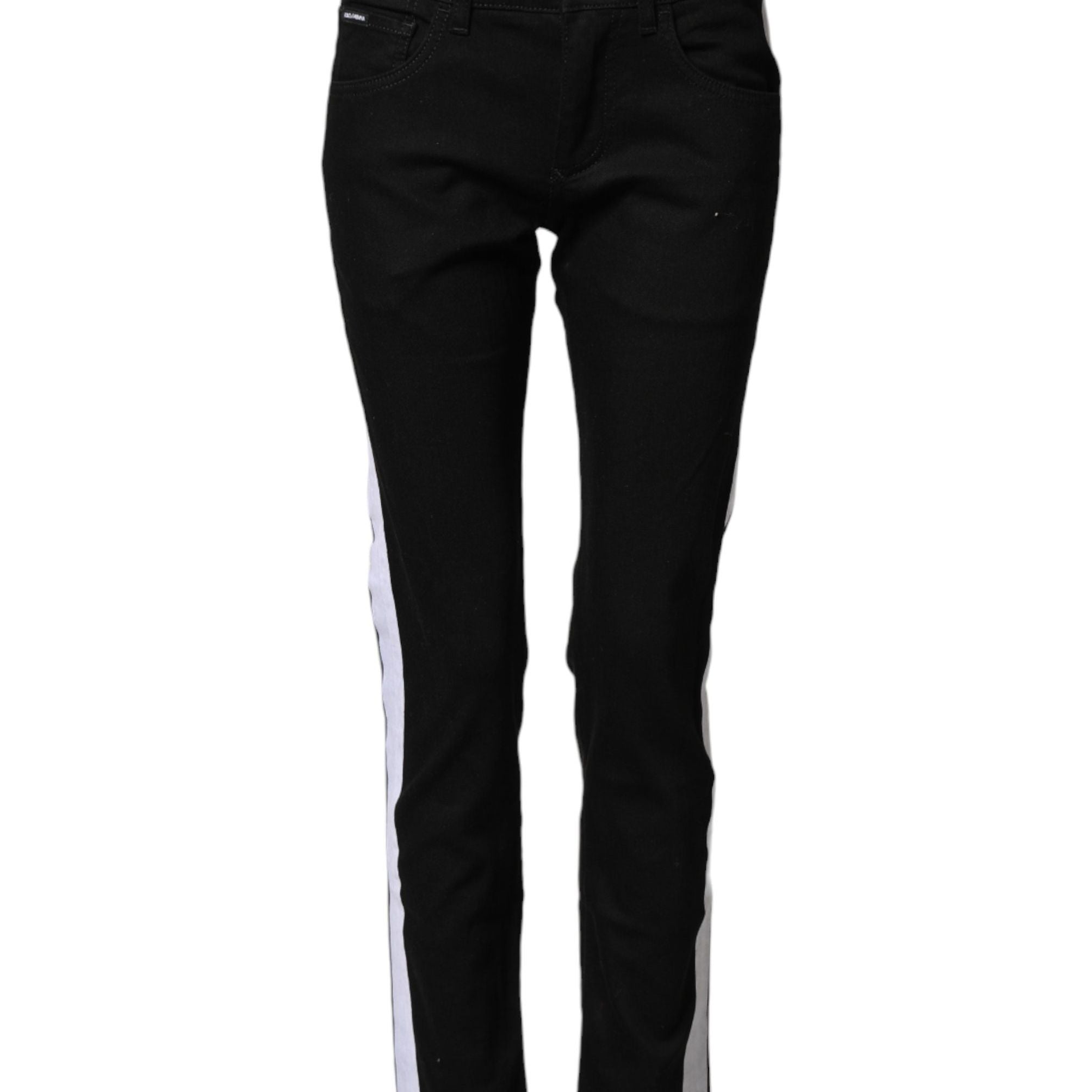 Dolce & Gabbana Black Cotton Stretch Skinny Denim Trouser Jeans