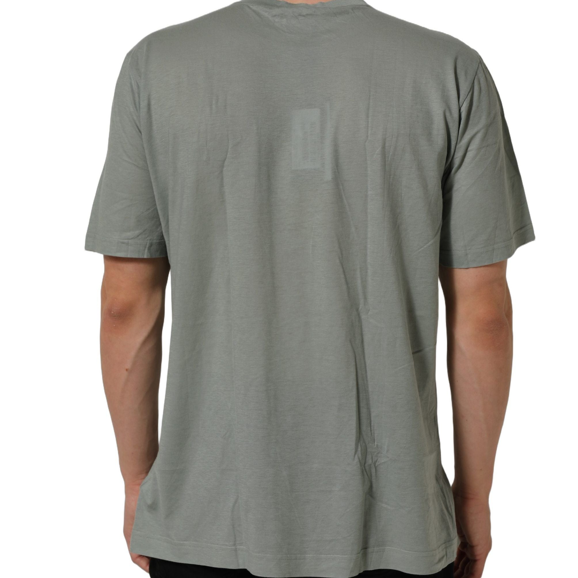 Dolce & Gabbana Green Cotton Short Sleeve Crew Neck T-shirt