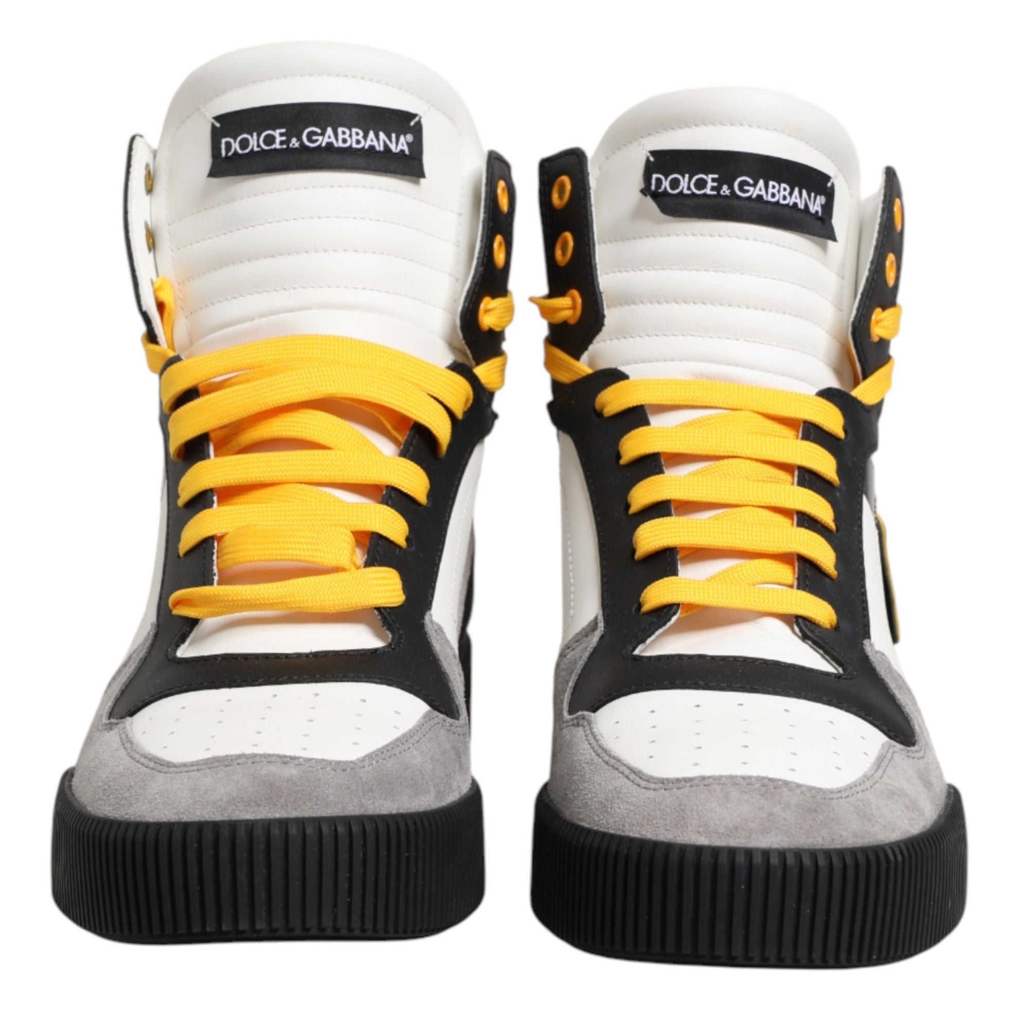 Dolce & Gabbana Multicolor Calf High Top Sneakers Shoes