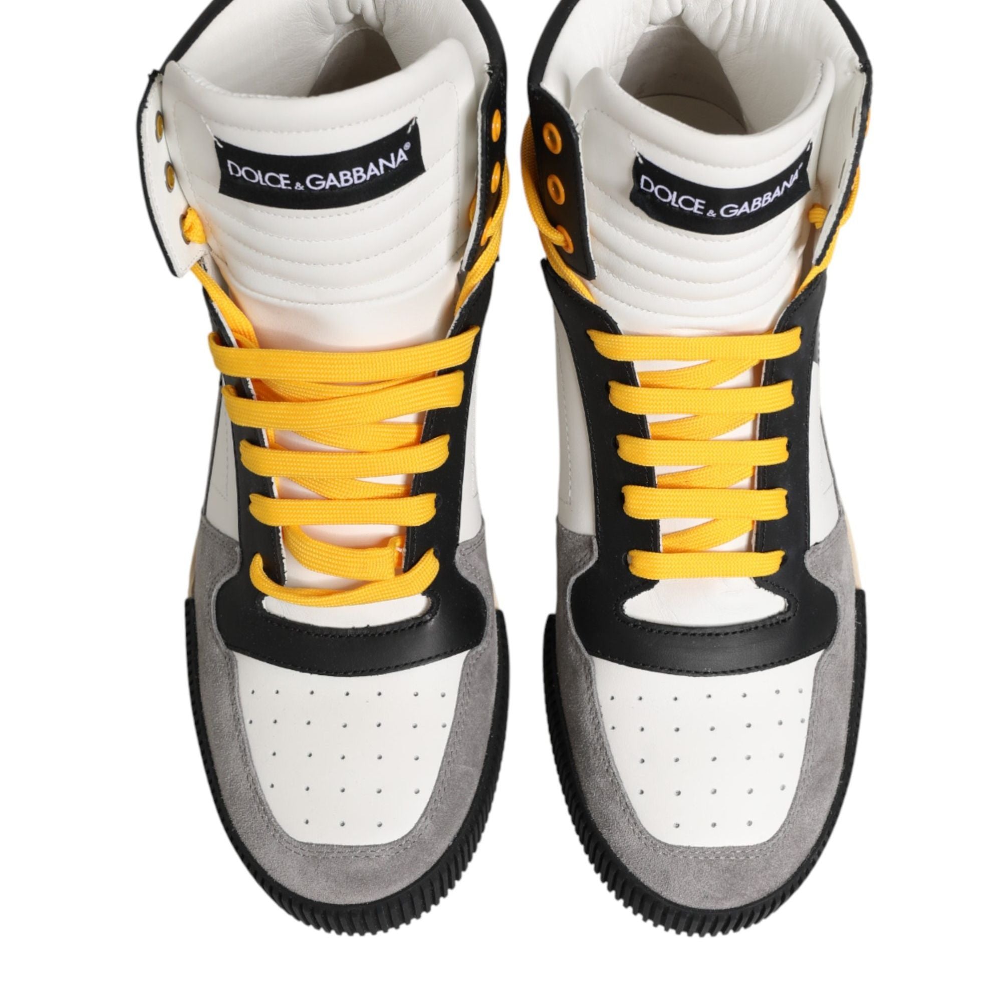 Dolce & Gabbana Multicolor Calf High Top Sneakers Shoes