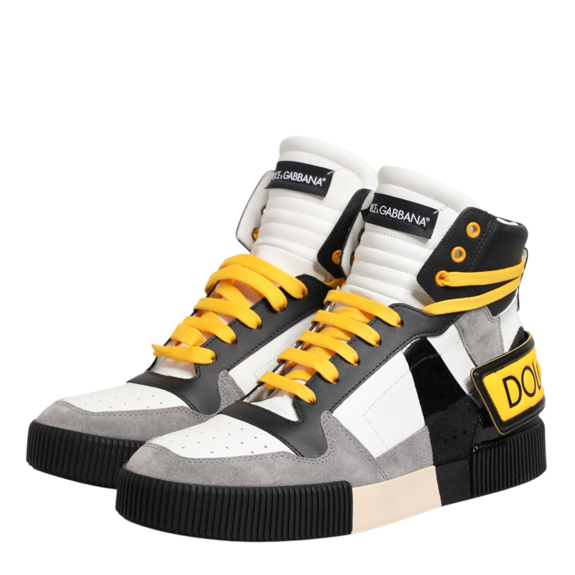 Dolce & Gabbana Multicolor Calf High Top Sneakers Shoes