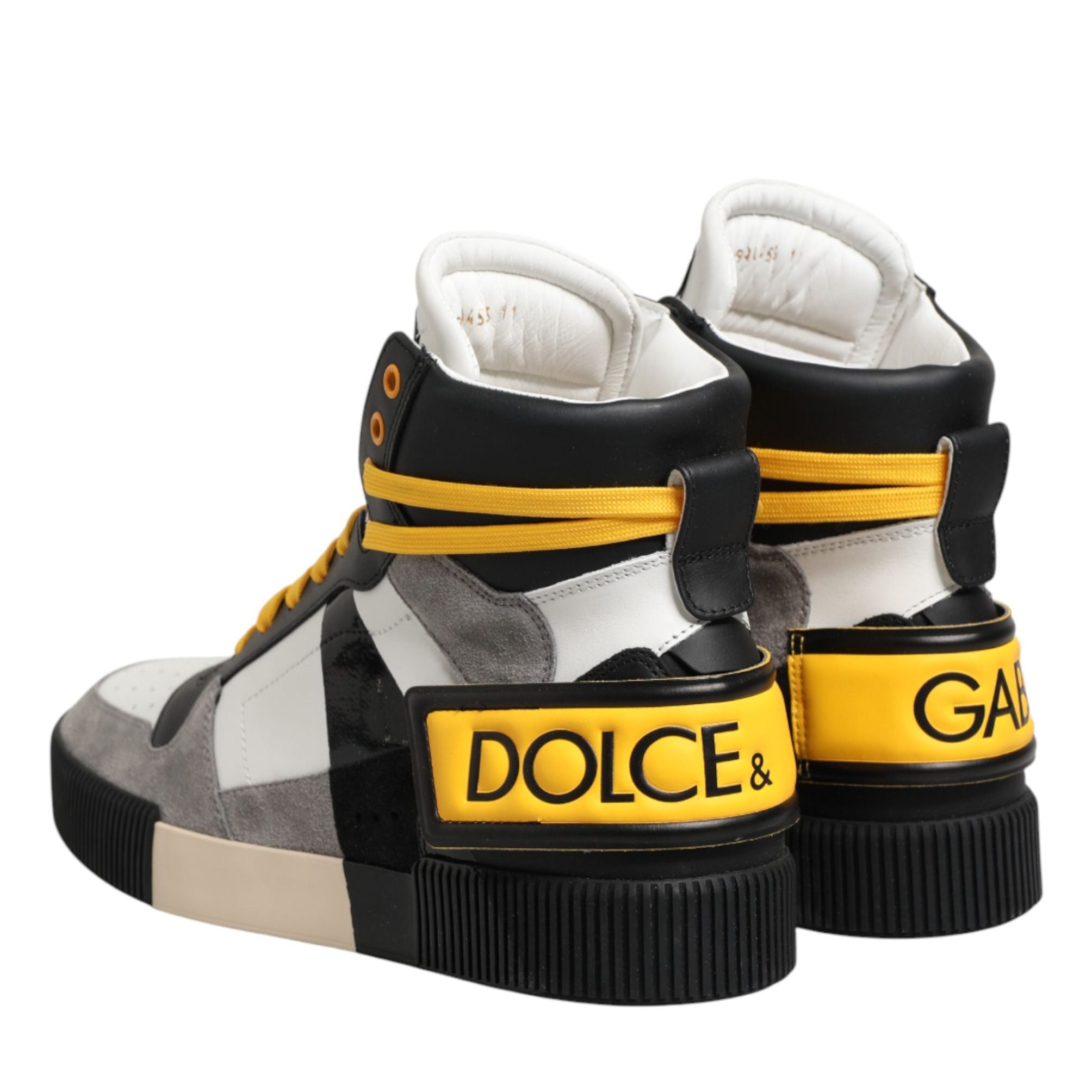 Dolce & Gabbana Multicolor Calf High Top Sneakers Shoes