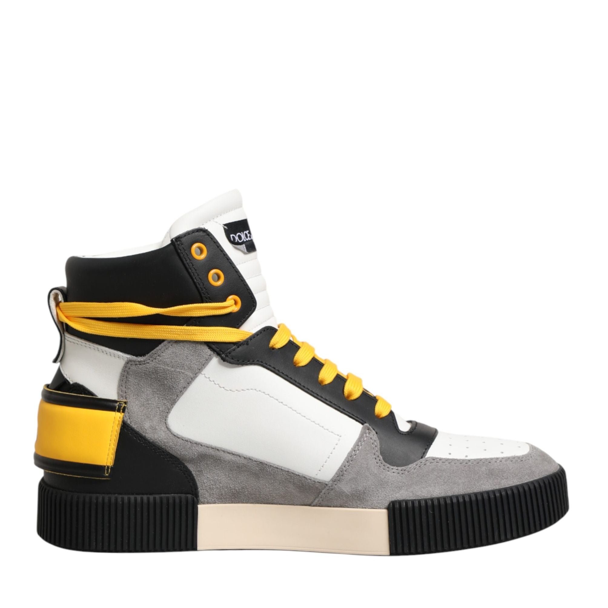 Dolce & Gabbana Multicolor Calf High Top Sneakers Shoes