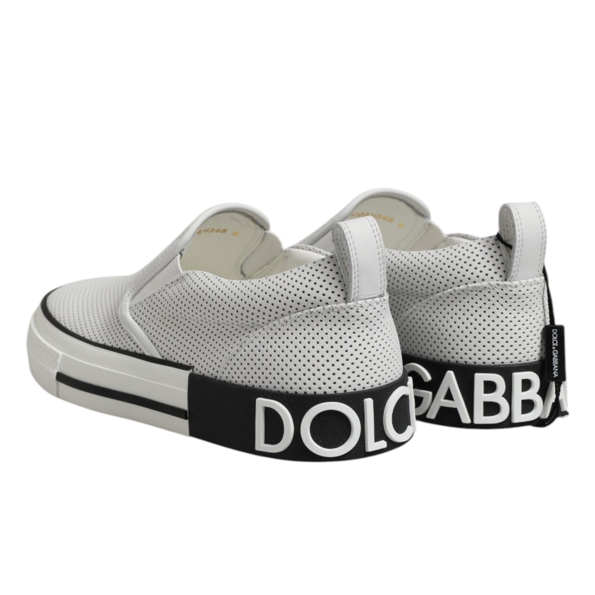 Dolce & Gabbana White Perforated Custom 2.Zero Sneakers Shoes