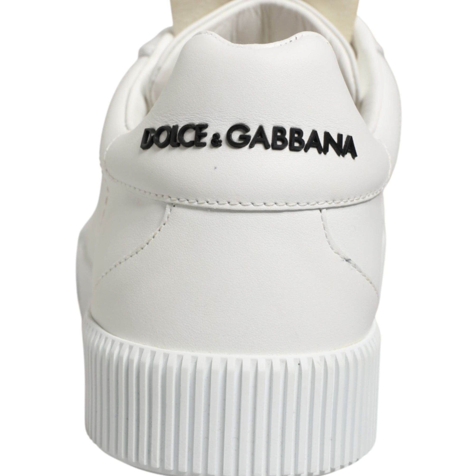 Dolce & Gabbana White Miami Leather Low Top Men Sneakers Shoes