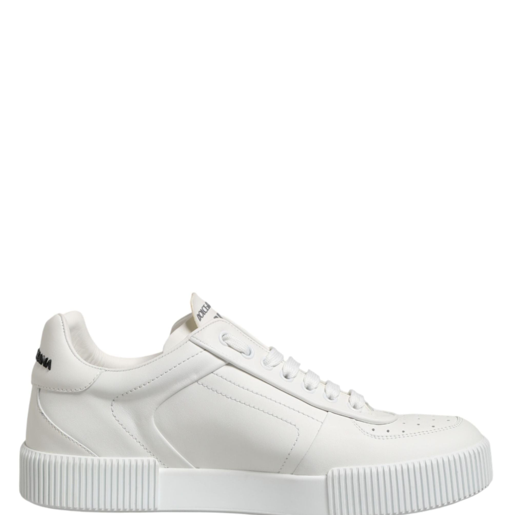Dolce & Gabbana White Miami Leather Low Top Men Sneakers Shoes