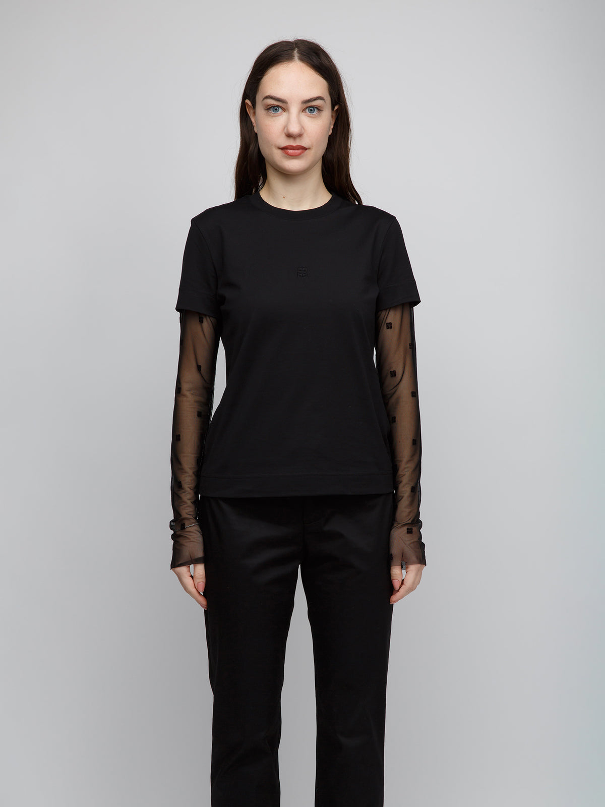 Givenchy Black Cotton Long Sleeve T-Shirt