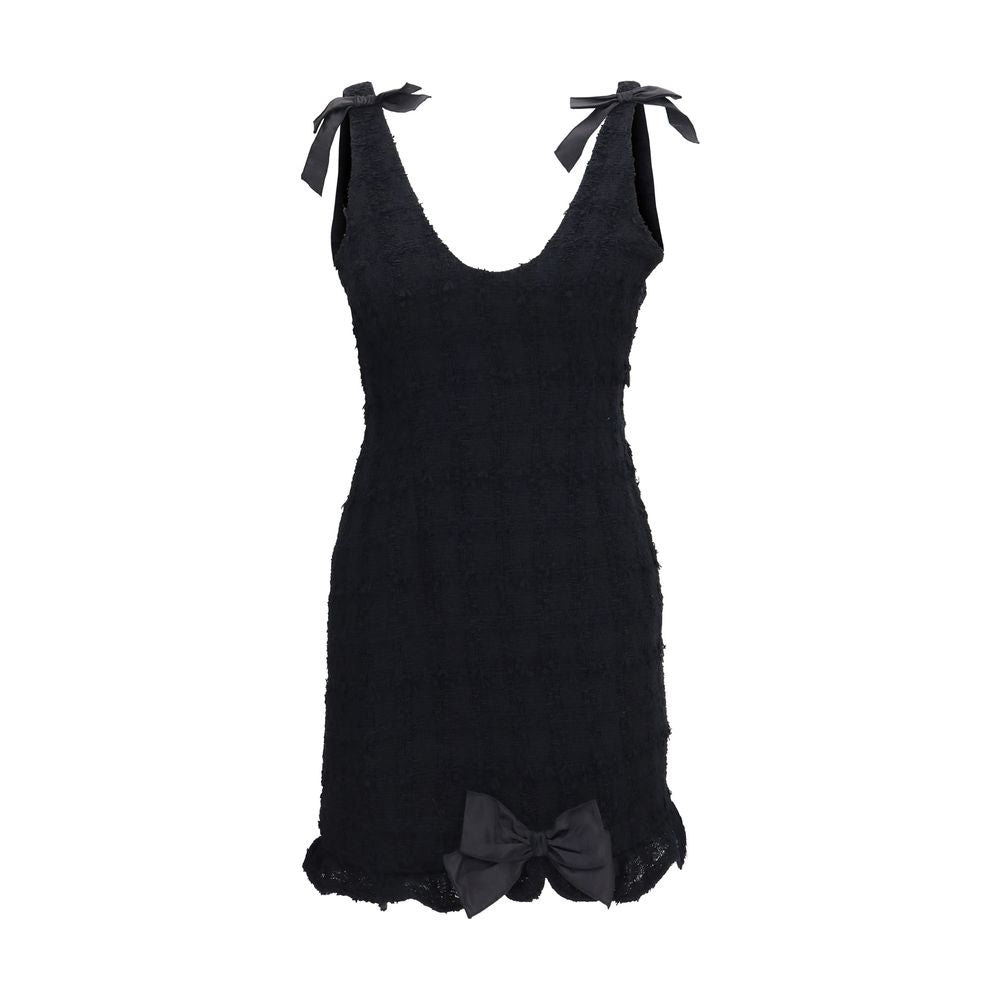 Alessandra Rich Black Cotton Casual Dress