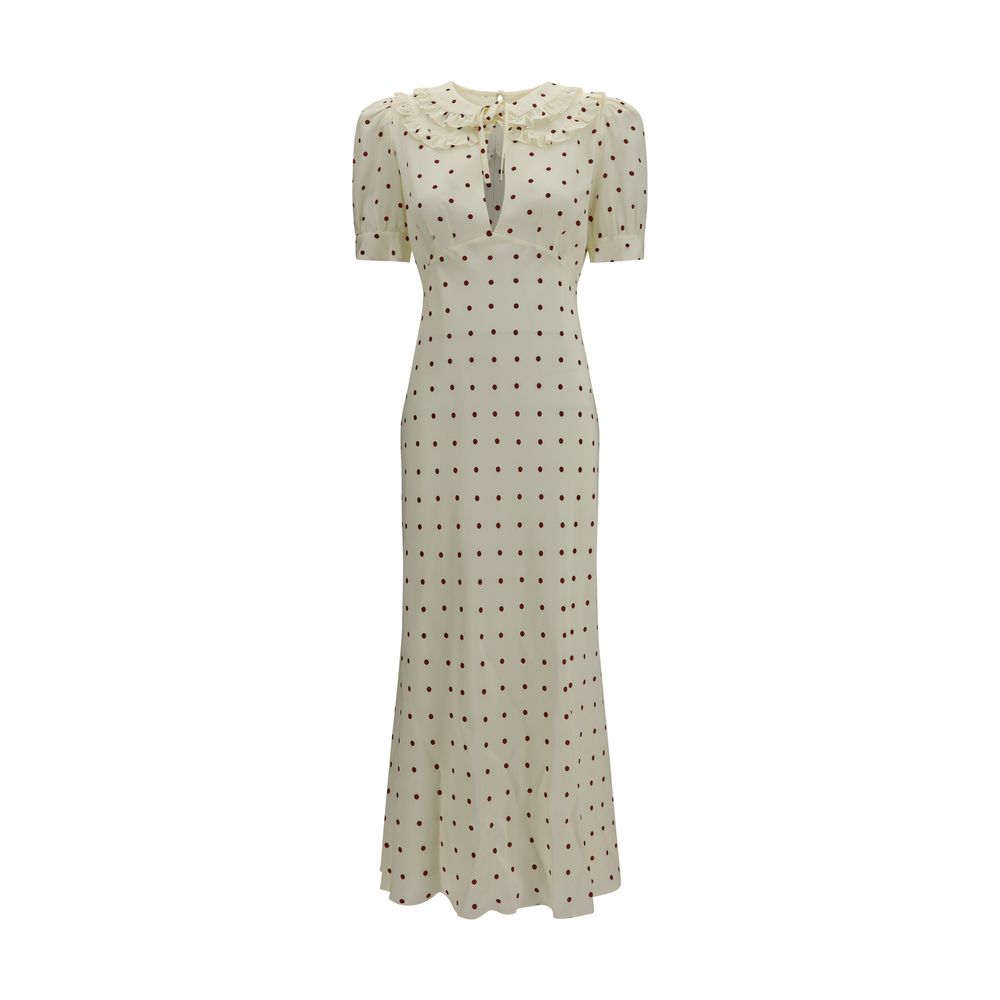 Alessandra Rich Beige Silk Casual Dress