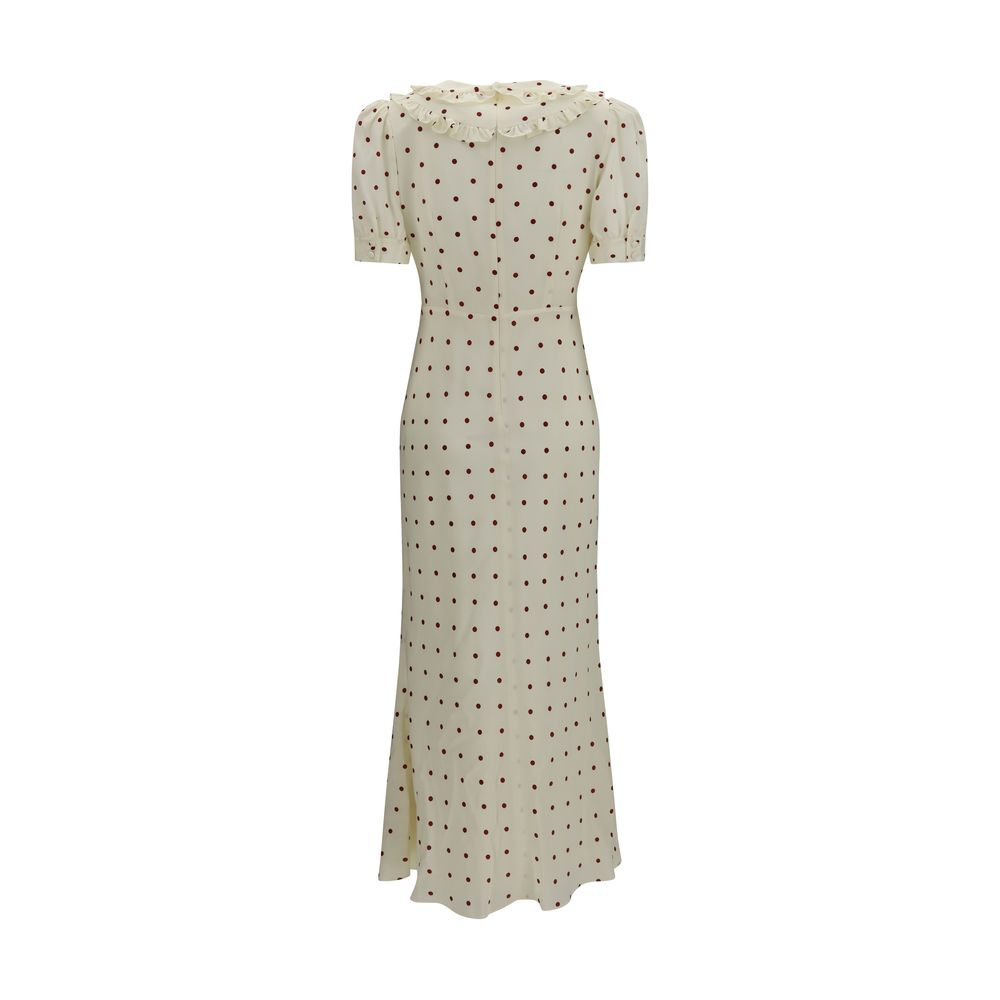Alessandra Rich Beige Silk Casual Dress