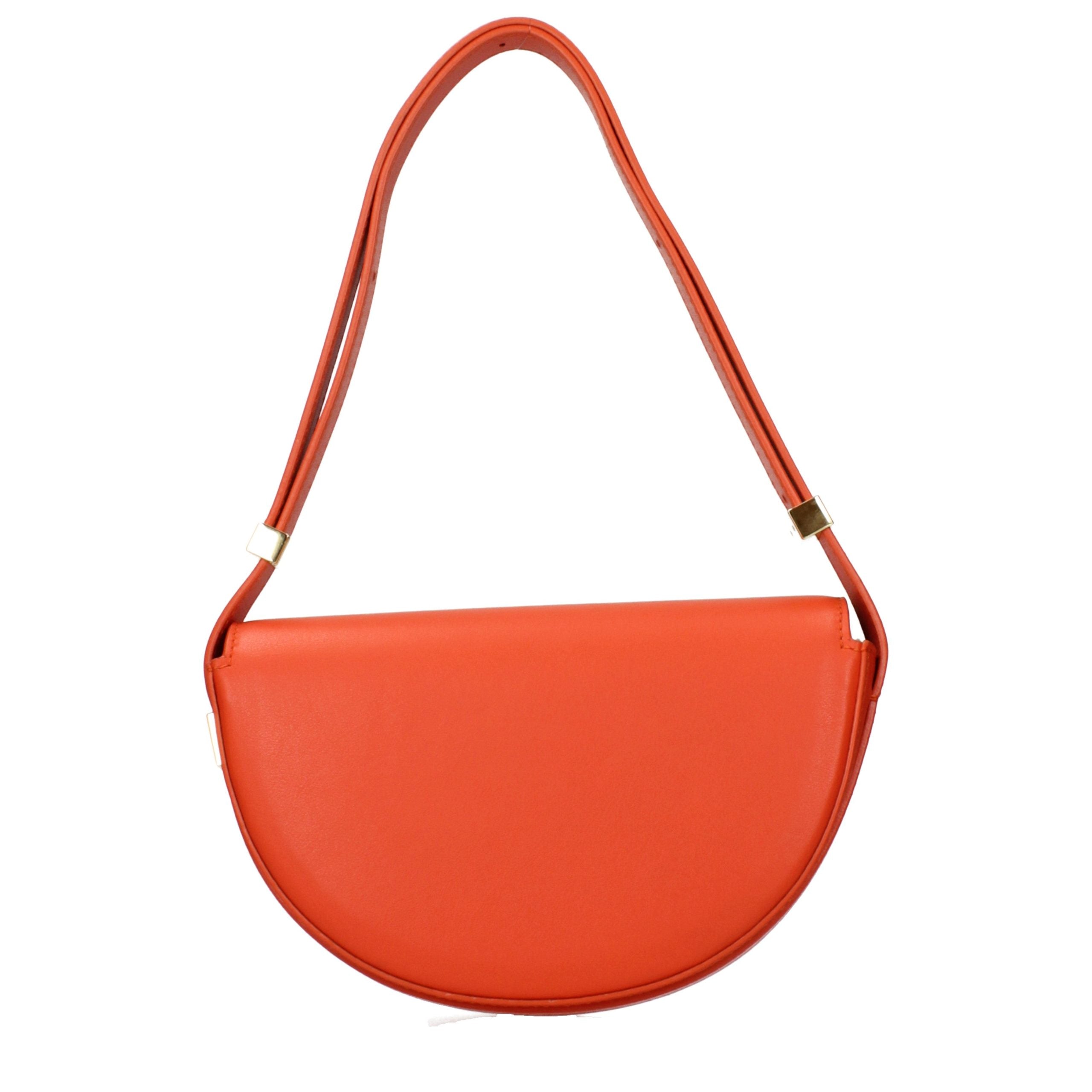 Patou Orange Leather Shoulder Bag