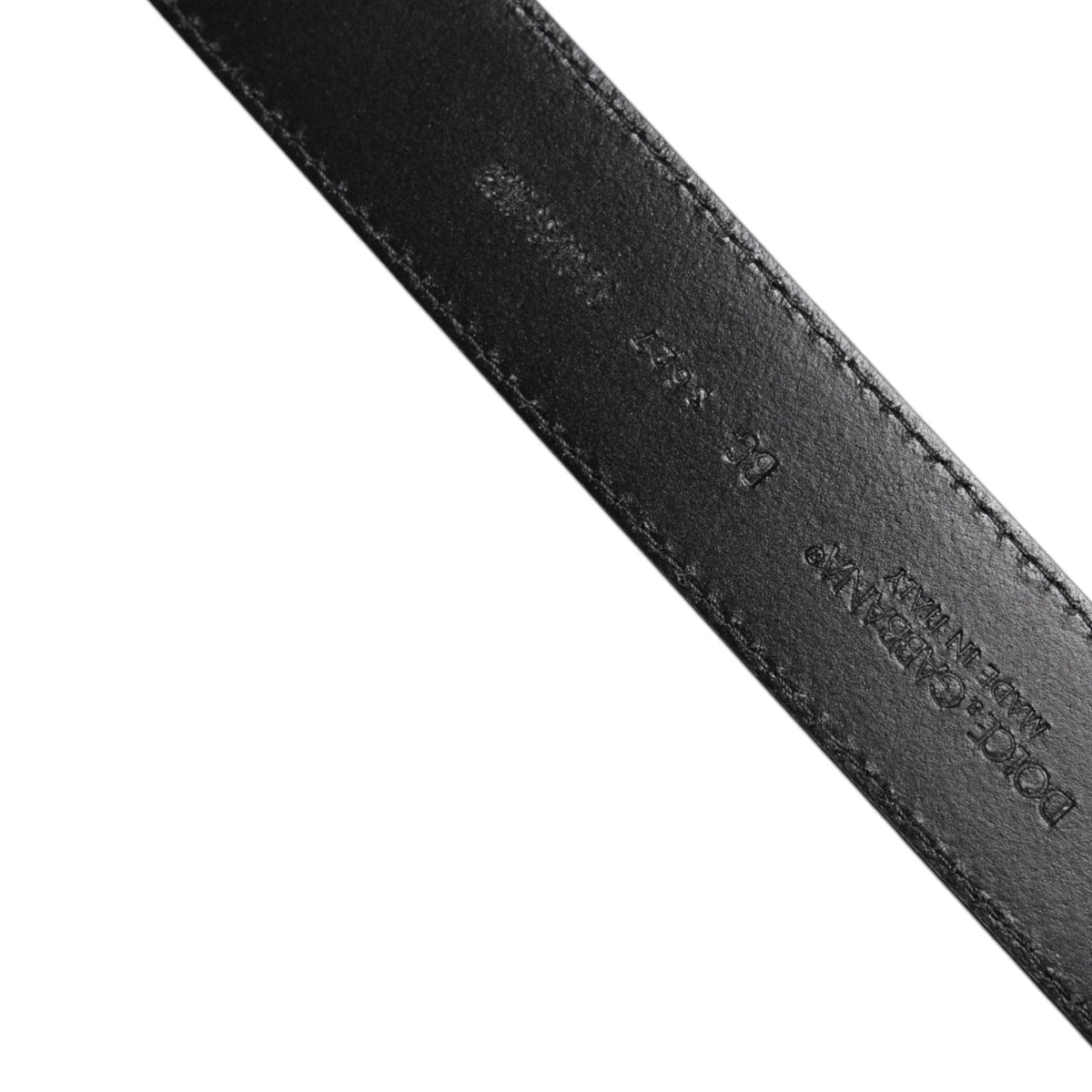 Dolce & Gabbana Black Calf Leather Classic Silver Buckle Belt