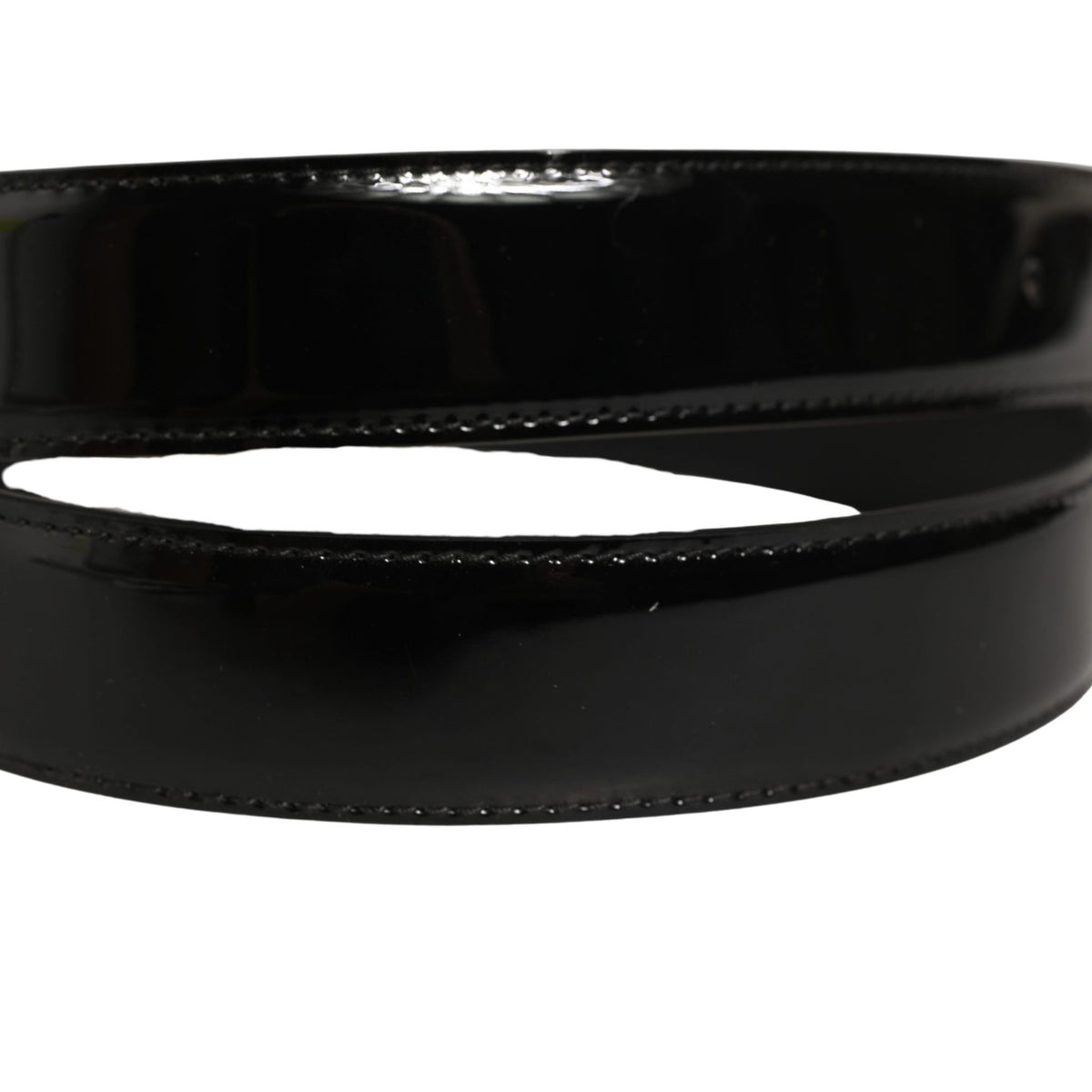 Dolce & Gabbana Black Patent Leather Gold Metal Buckle Belt