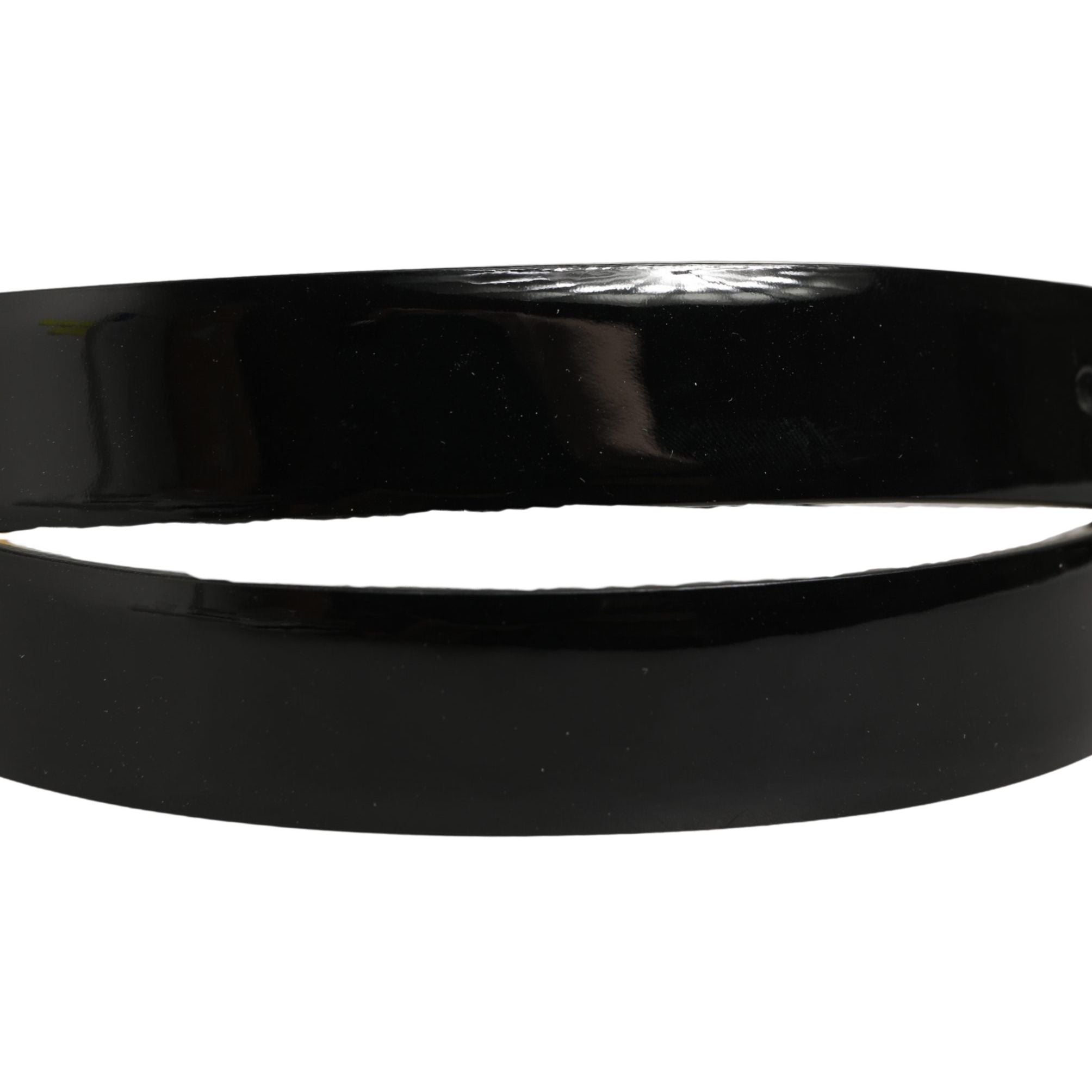 Dolce & Gabbana Black Classic Leather Gold Tone Buckle Belt