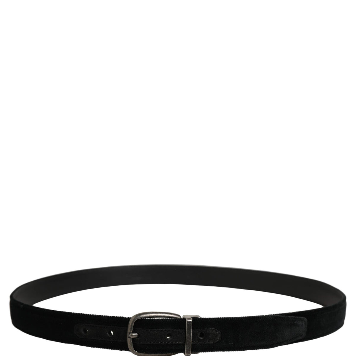 Dolce & Gabbana Black Cotton Metal Buckle Classic Men Belt