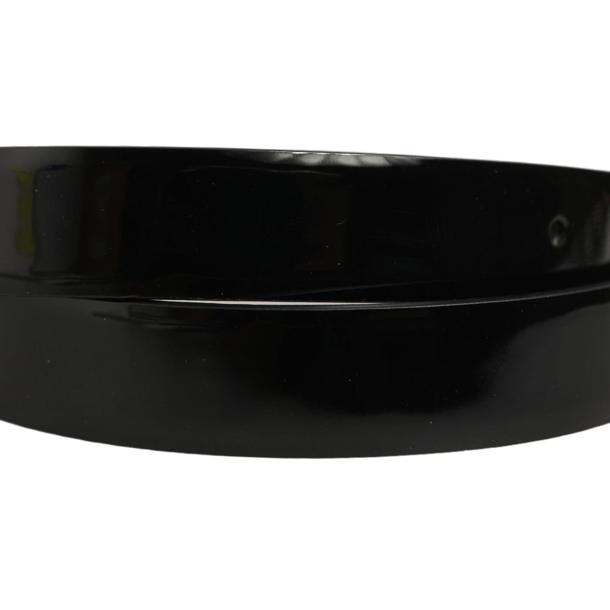 Dolce & Gabbana Black Classic Leather Silver Tone Buckle Belt