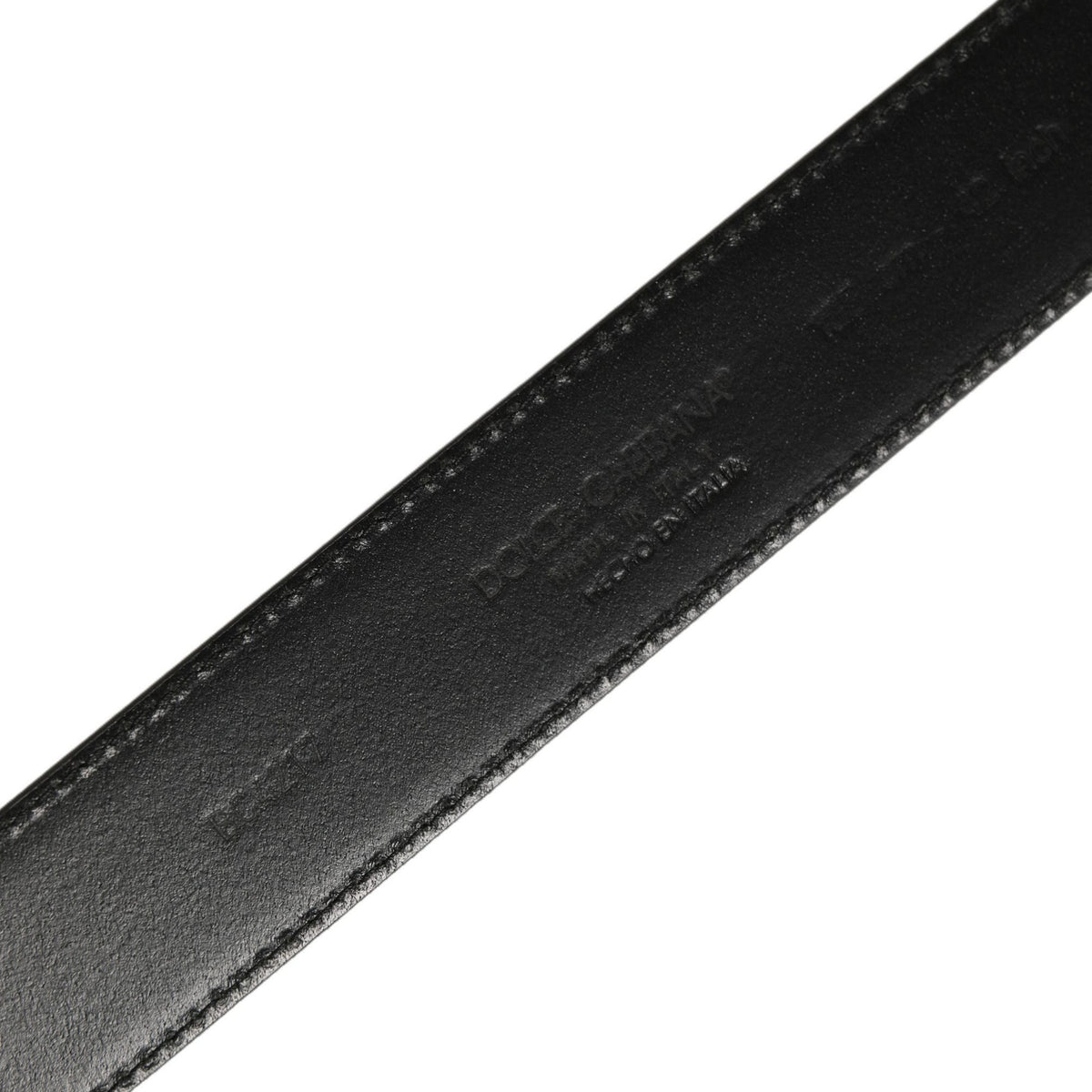Dolce & Gabbana Black Patent Leather Silver Metal Buckle Belt