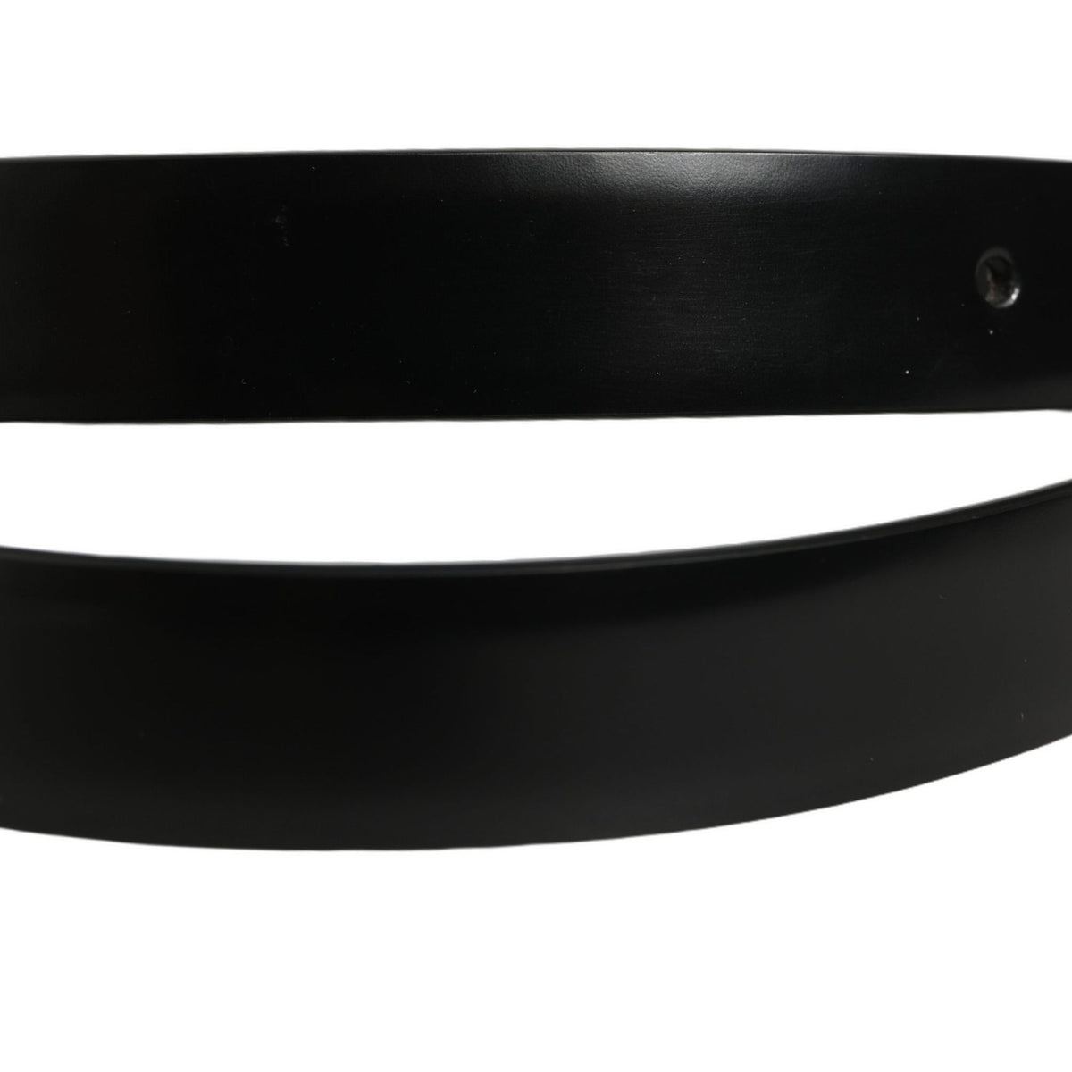 Dolce & Gabbana Black Leather Silver Tone Metal Buckle Belt
