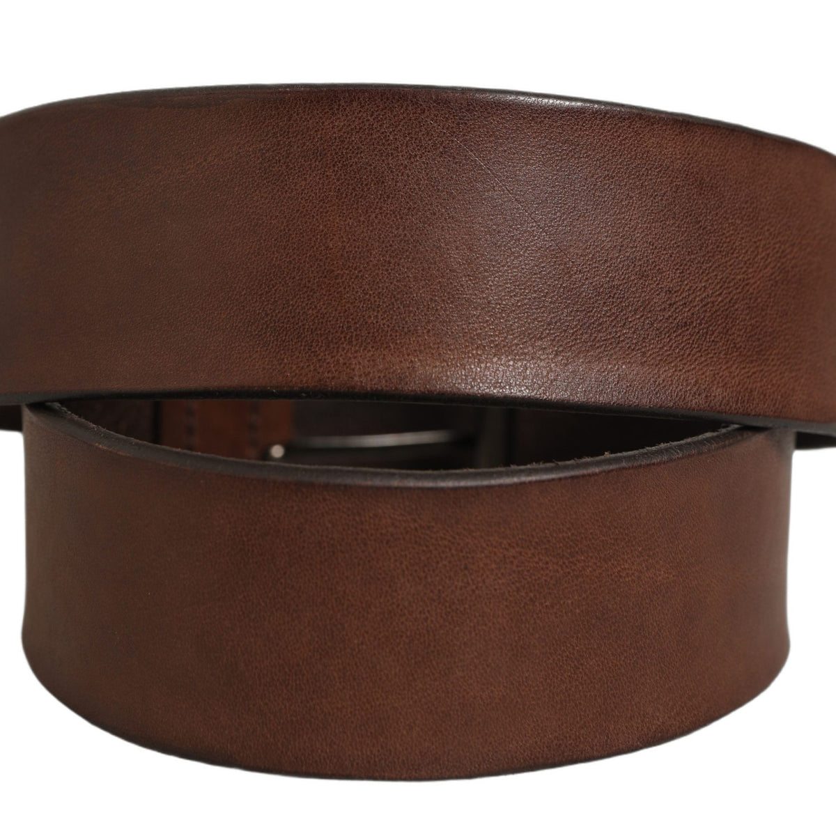 Dolce & Gabbana Belt Brown Leather Double Prong Metal Buckle