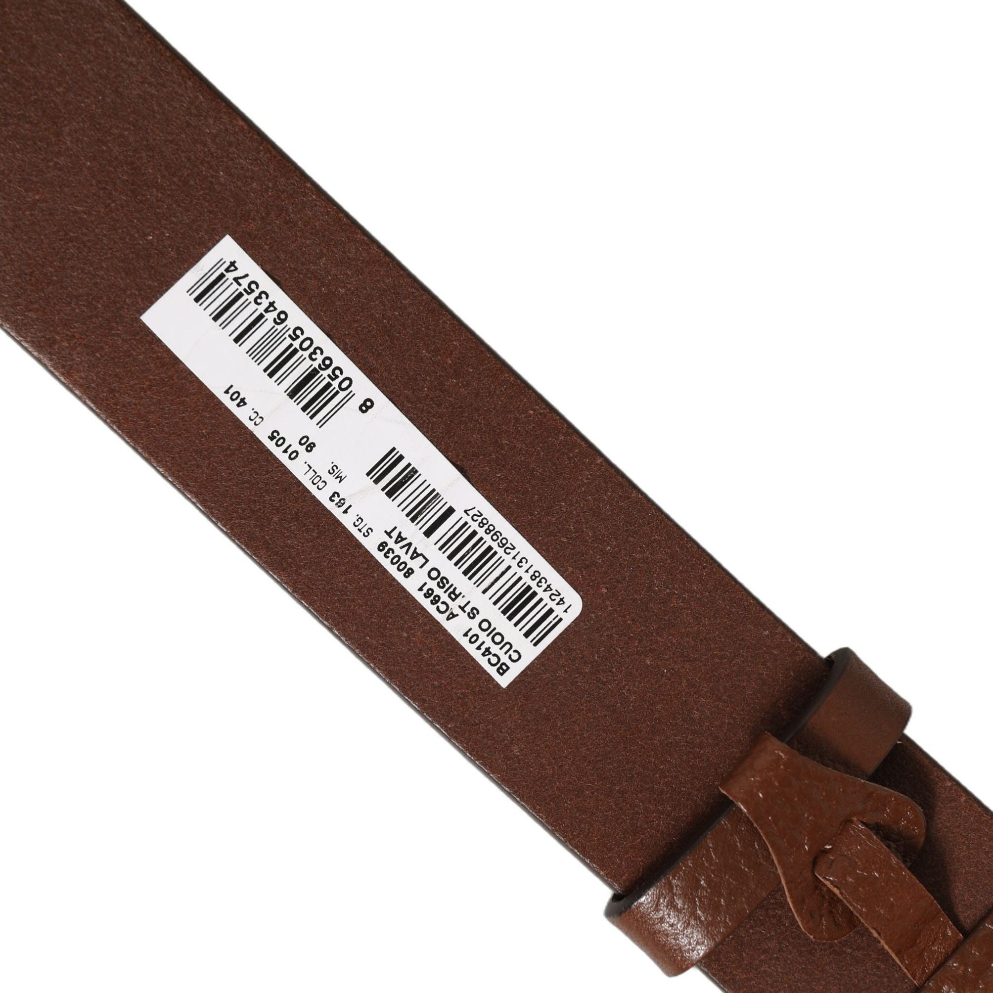Dolce & Gabbana Brown Leather Bee Accent Metal Buckle Belt