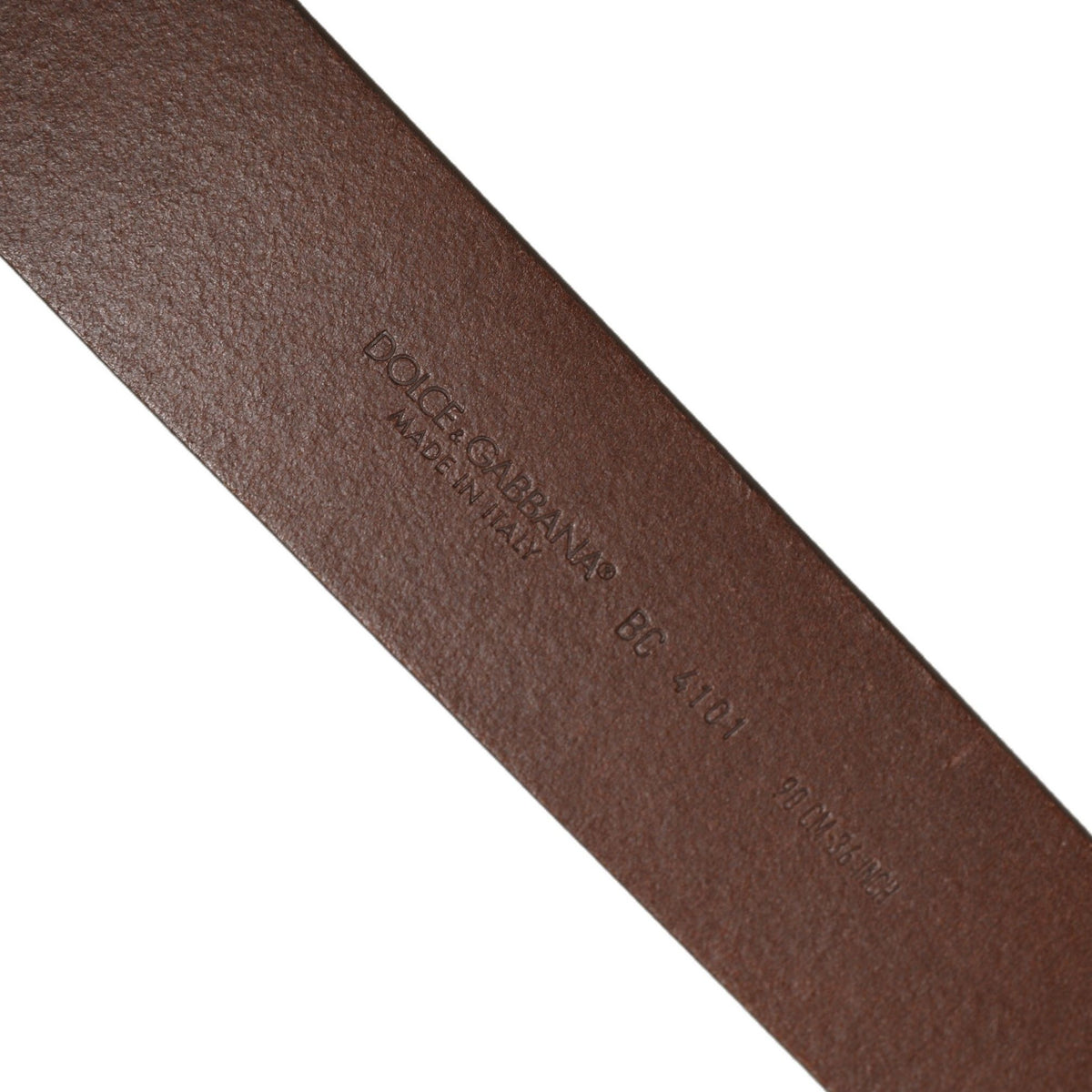 Dolce & Gabbana Brown Leather Bee Accent Metal Buckle Belt