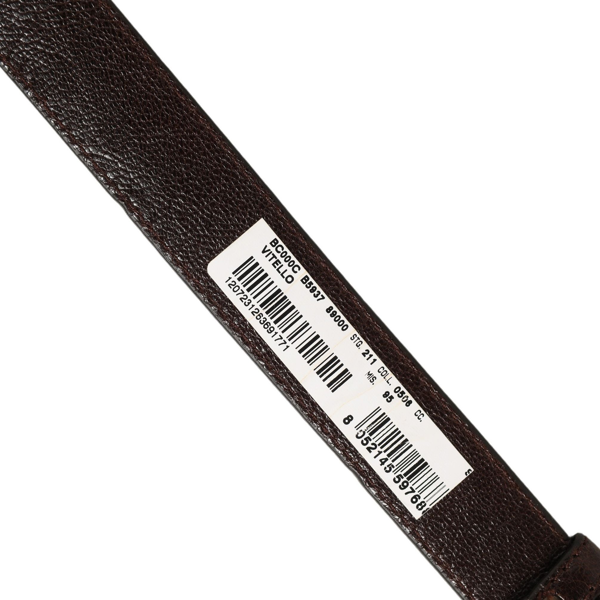 Dolce & Gabbana Men Brown Leather Gold Tone Metal Buckle Belt