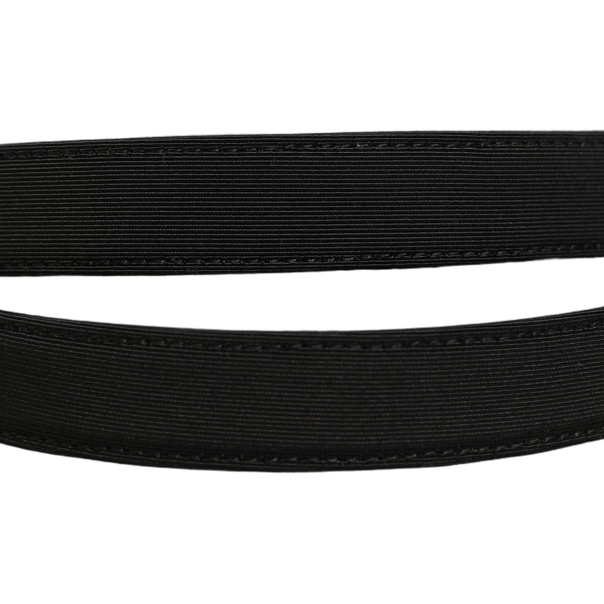 Dolce & Gabbana Black Canvas Leather Gold Metal Buckle Belt