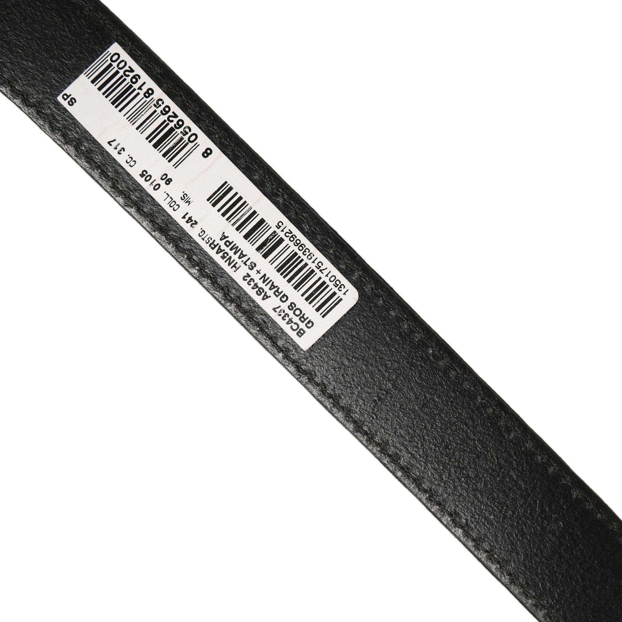 Dolce & Gabbana Black Fabric Leather Barcode Silver Buckle Belt