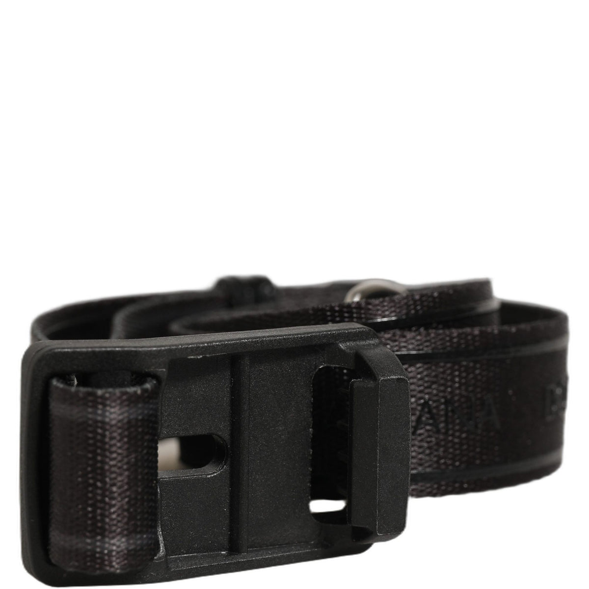 Dolce & Gabbana Men Black Nylon Webbing Plastic Buckle Belt