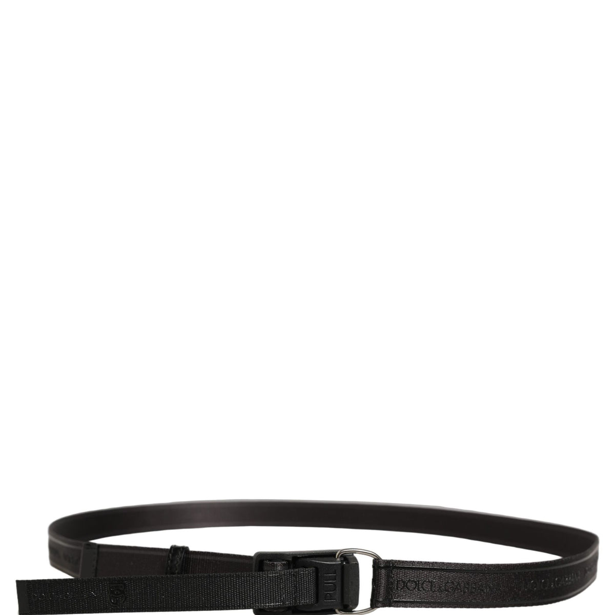 Dolce & Gabbana Men Black Nylon Webbing Plastic Buckle Belt