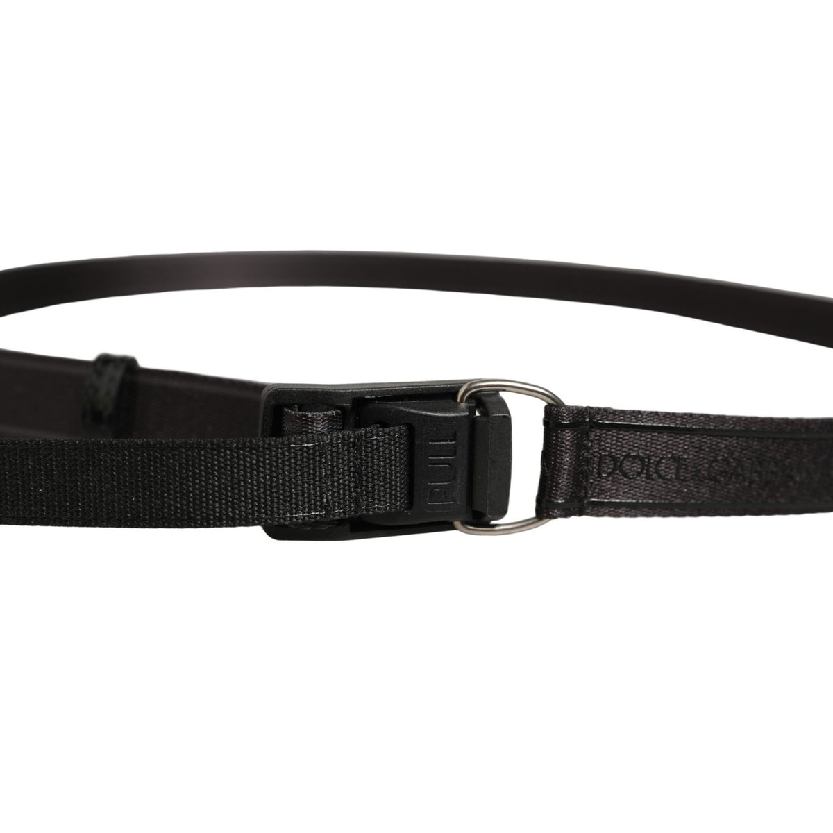 Dolce & Gabbana Men Black Nylon Webbing Plastic Buckle Belt
