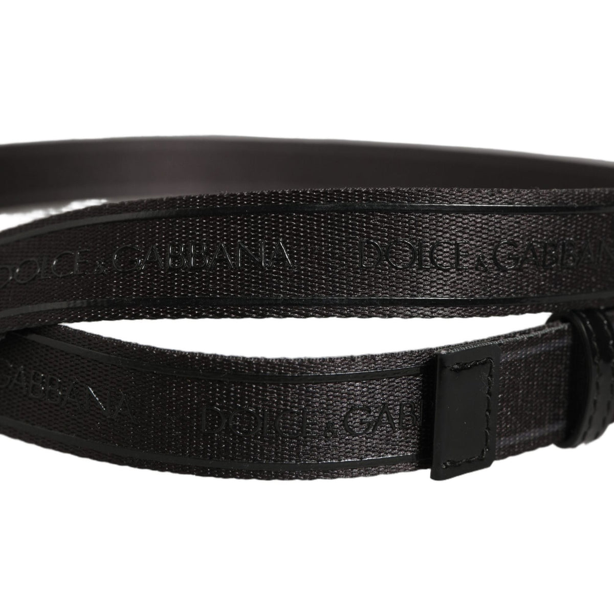 Dolce & Gabbana Men Black Nylon Webbing Plastic Buckle Belt