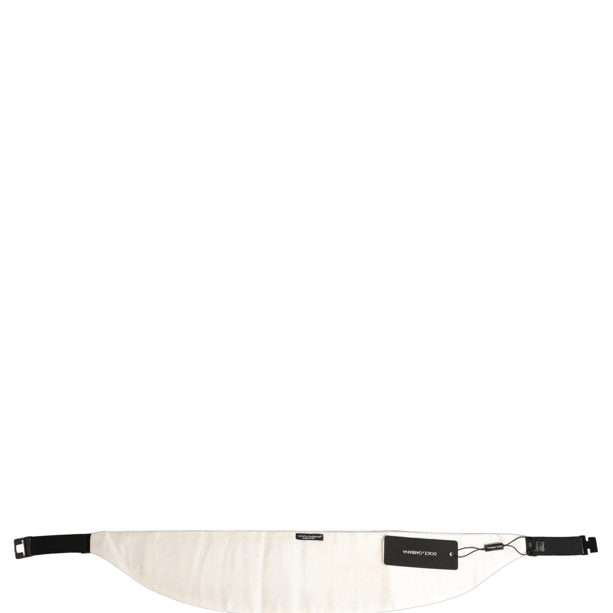 Dolce & Gabbana White Men Wide Waist Belt Cotton Cummerbund