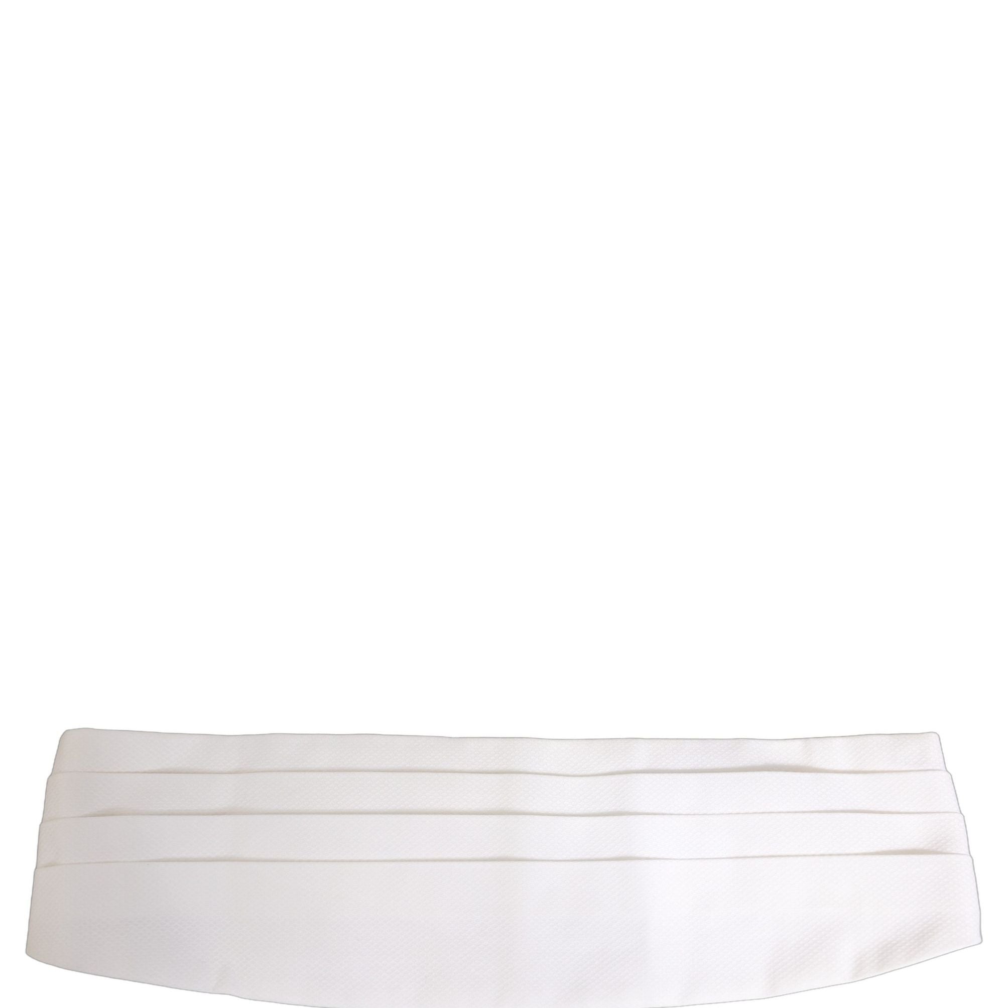 Dolce & Gabbana White Men Wide Waist Belt Cotton Cummerbund