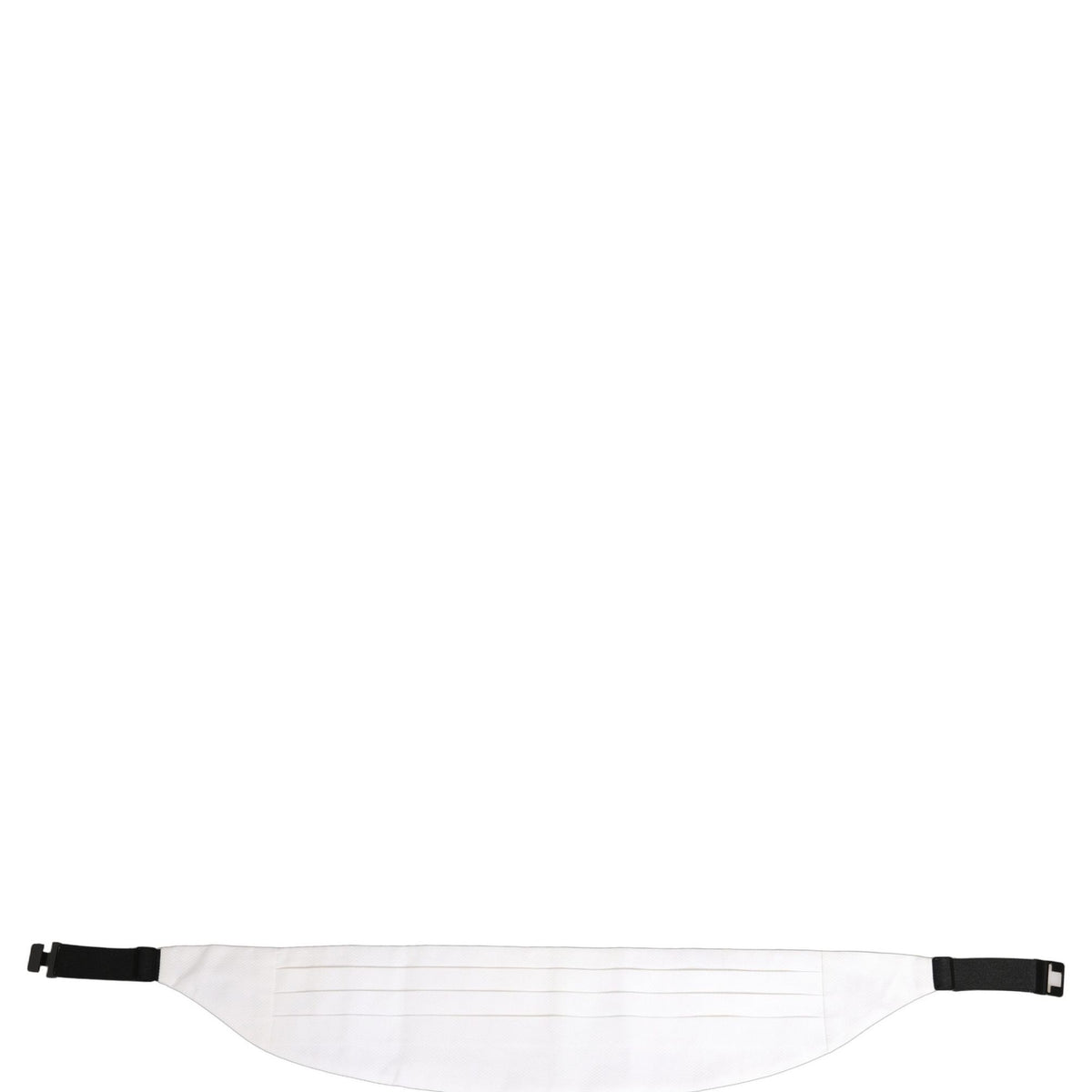 Dolce & Gabbana White Men Wide Waist Belt Cotton Cummerbund