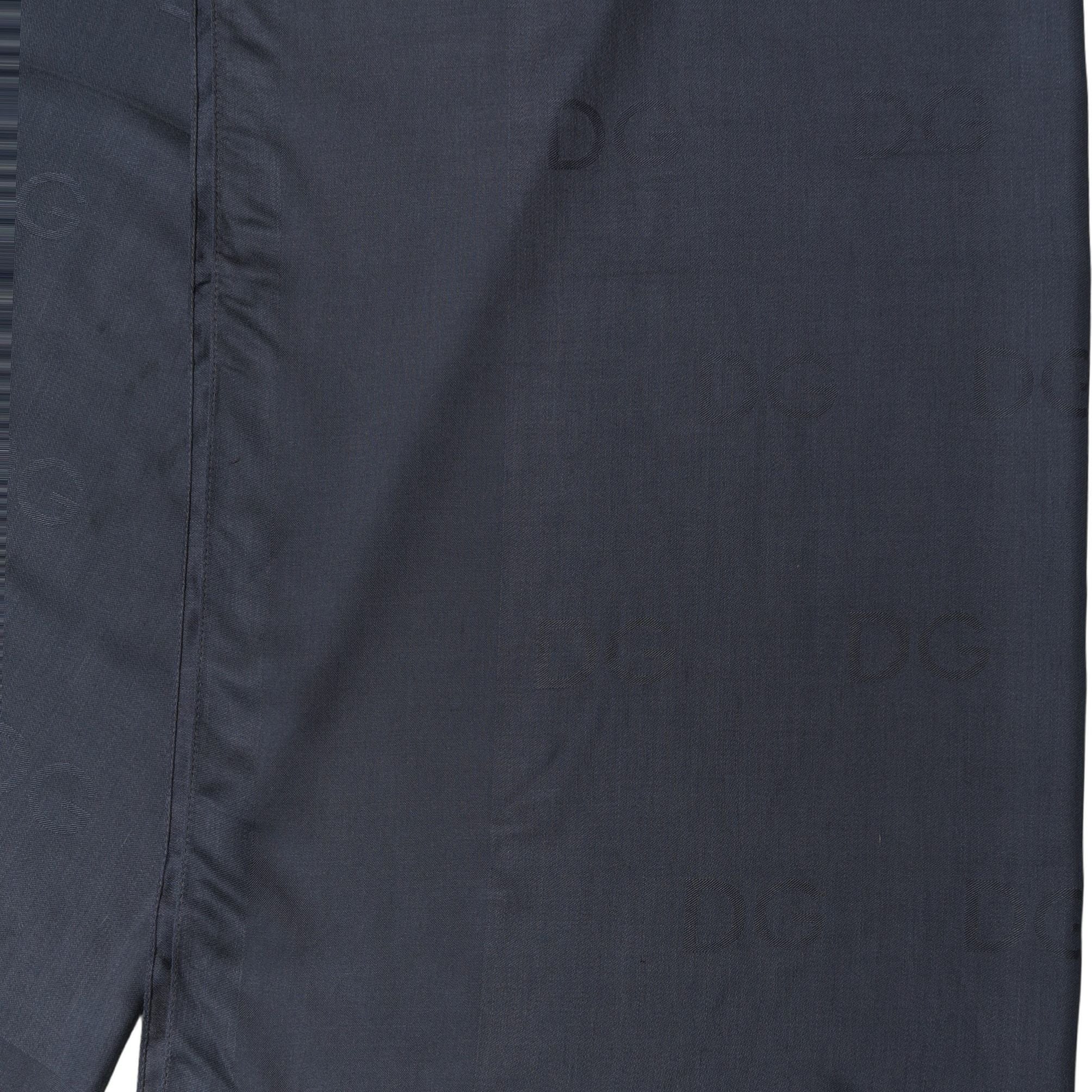 Dolce & Gabbana Dark Blue Modal Frayed Edge Lace Stole Scarf