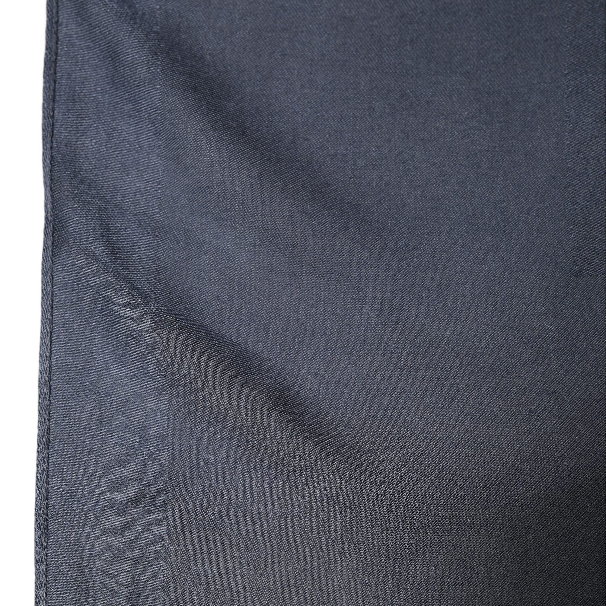 Dolce & Gabbana Dark Blue Modal Frayed Edge Lace Stole Scarf