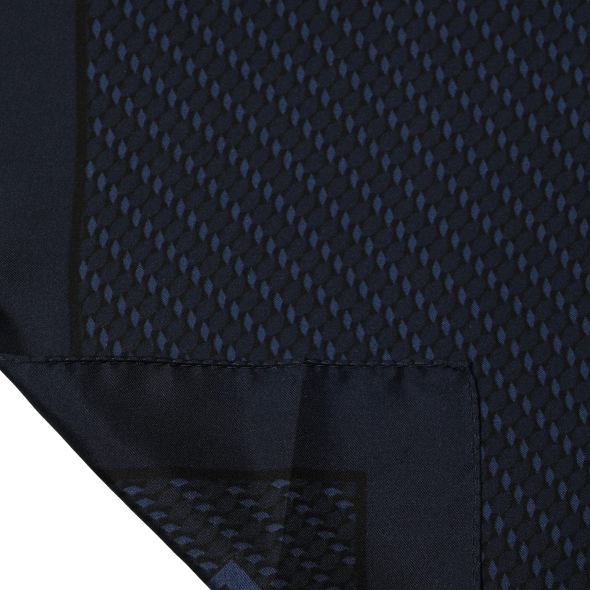 Dolce & Gabbana Dark Blue Silk Pocket Square Foulard Scarf