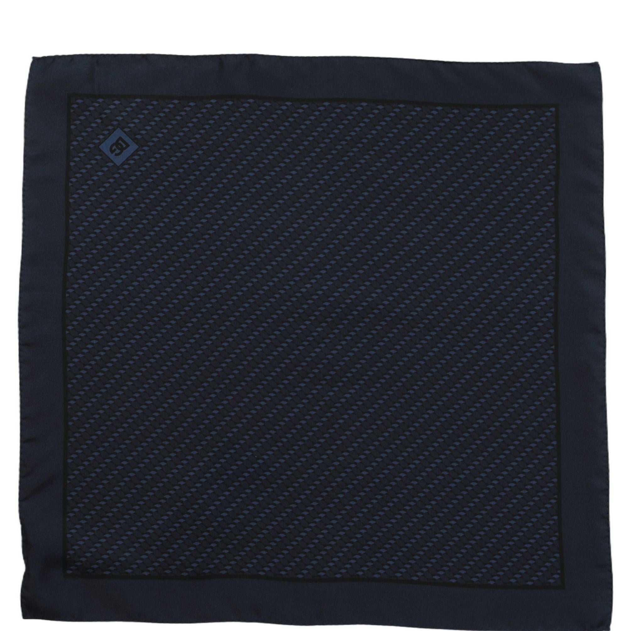 Dolce & Gabbana Dark Blue Silk Pocket Square Foulard Scarf