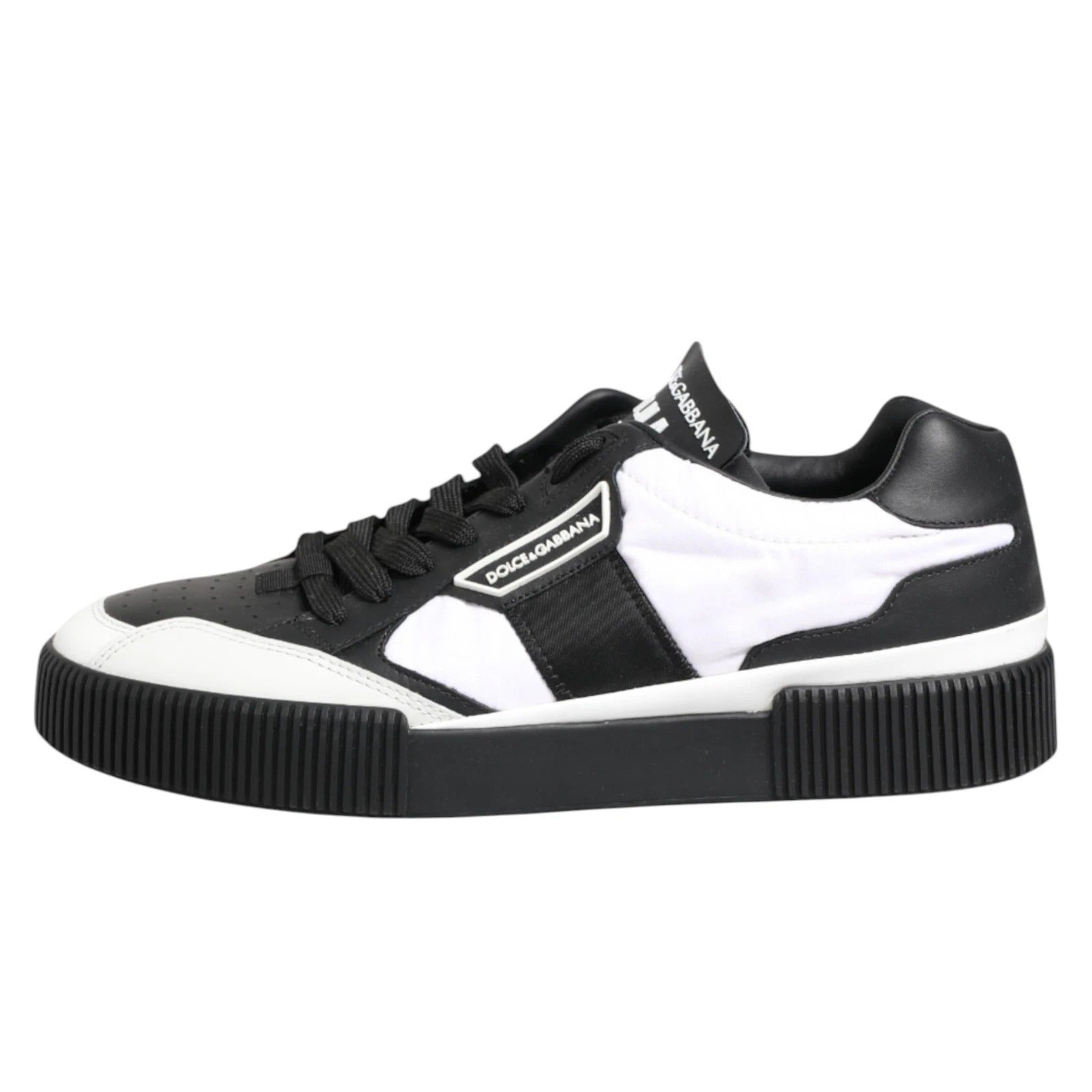 Dolce & Gabbana Black White MIAMI Low Top Men Sneakers Shoes