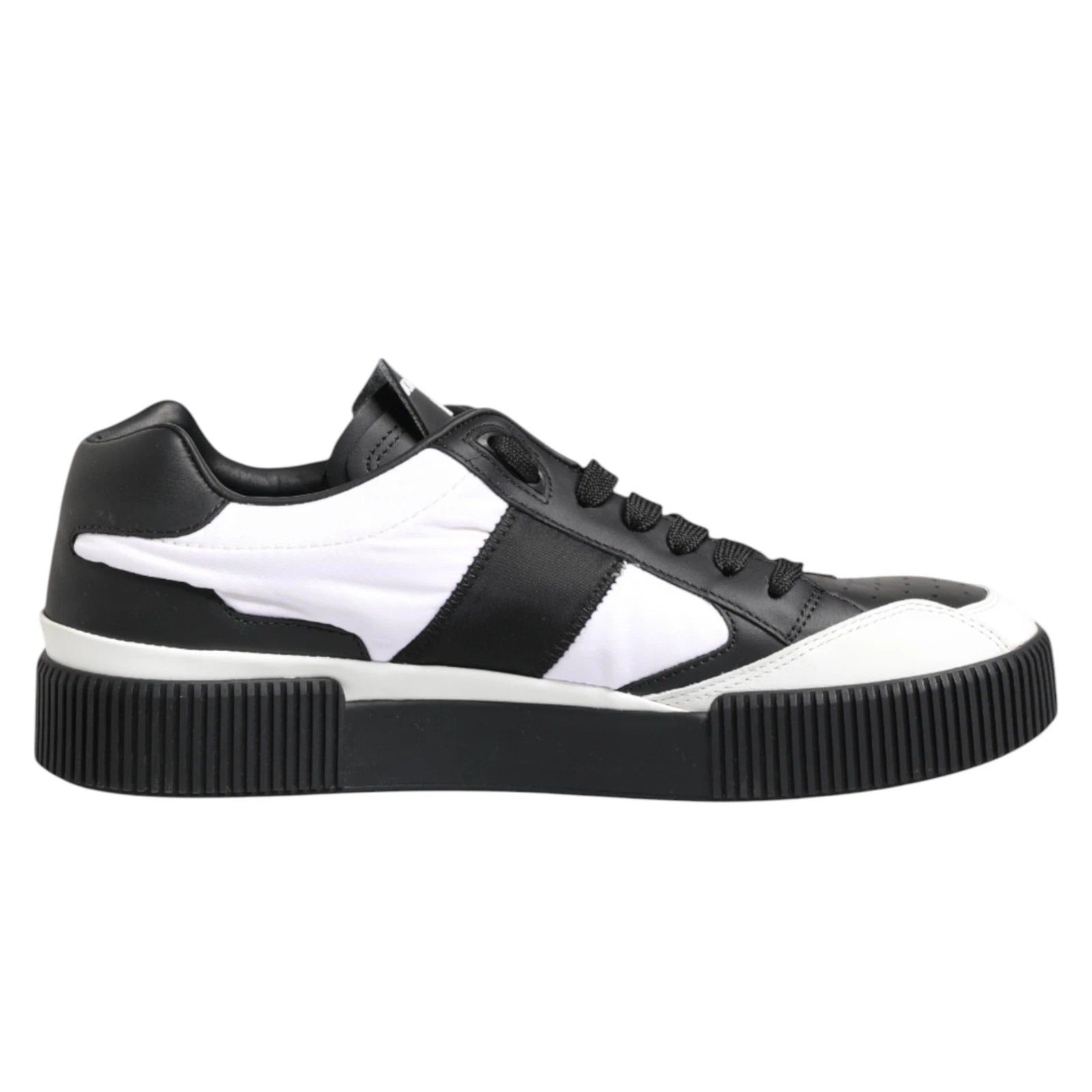 Dolce & Gabbana Black White MIAMI Low Top Men Sneakers Shoes