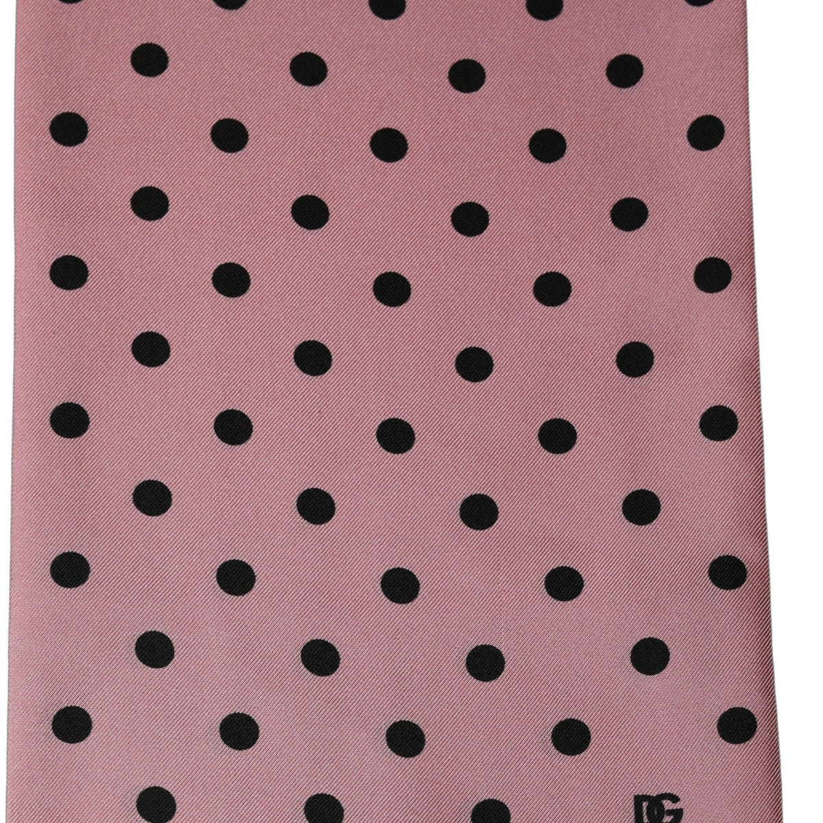 Dolce & Gabbana Pink Polka Dot Silk Fringed Lace Stole Scarf