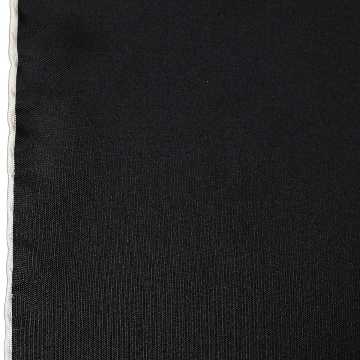 Dolce & Gabbana Men Black Silk Pocket Square Foulard Scarf