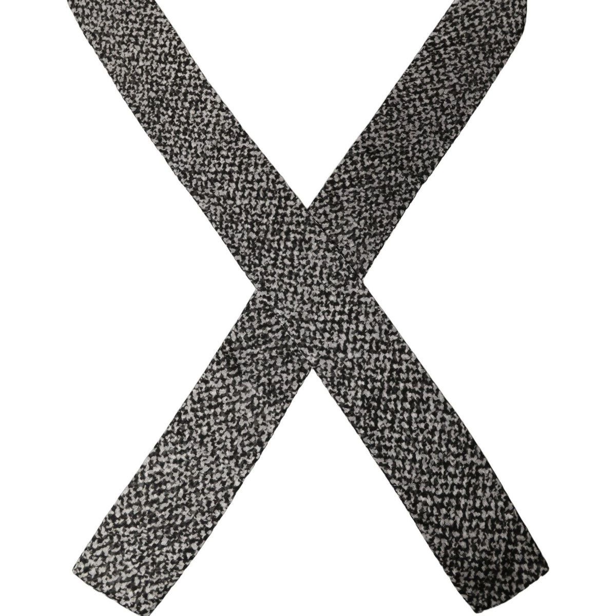 Dolce & Gabbana Black White Herringbone Tweed Shawl Scarf