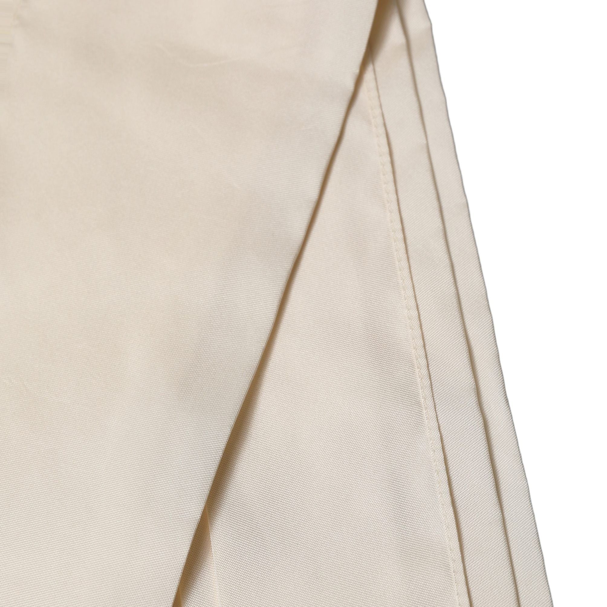 Dolce & Gabbana Men Cream Satin Silk Fringed Neck Shawl Scarf